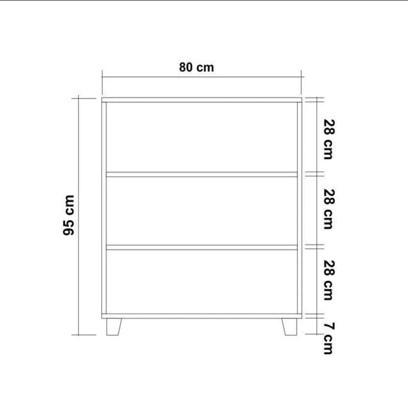 Comoda, Hanah Home, pal melaminat, pin atlantic, 80x43x95 cm, 869VEL3487 — imaginea 4