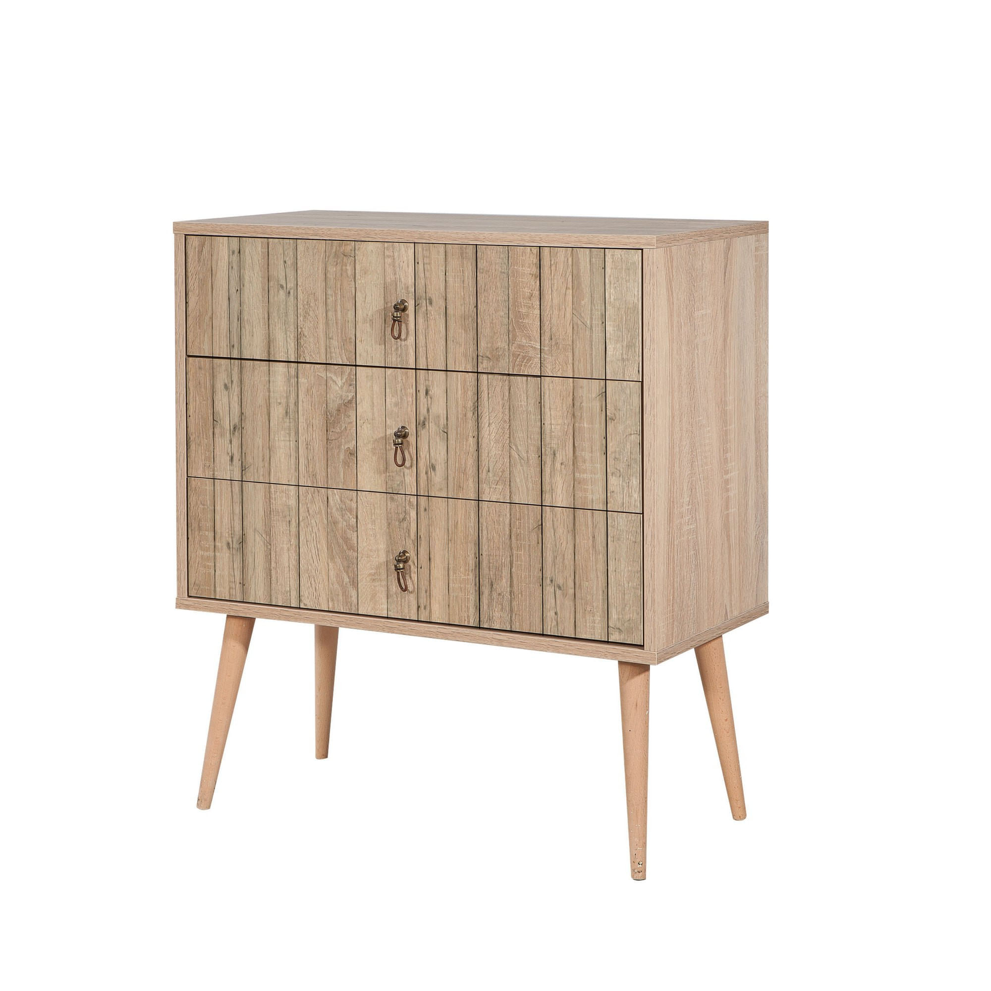 Comoda, Hanah Home, pal melaminat, stejar sonoma, 80x40x90 cm, 863SPH3407