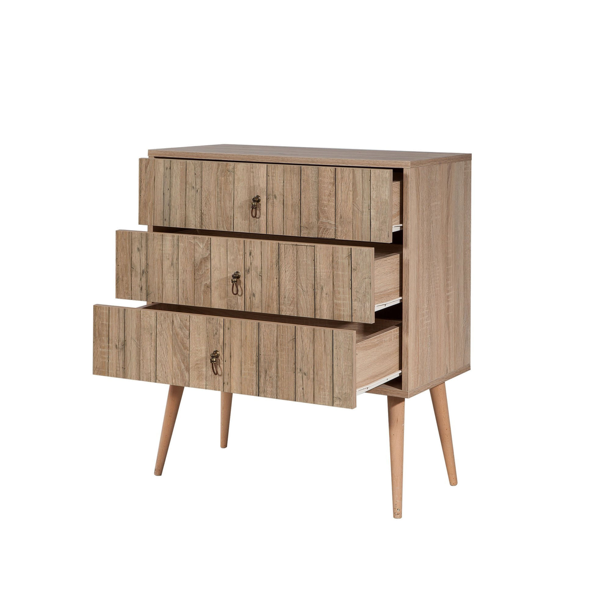 Comoda, Hanah Home, pal melaminat, stejar sonoma, 80x40x90 cm, 863SPH3407 — imaginea 2