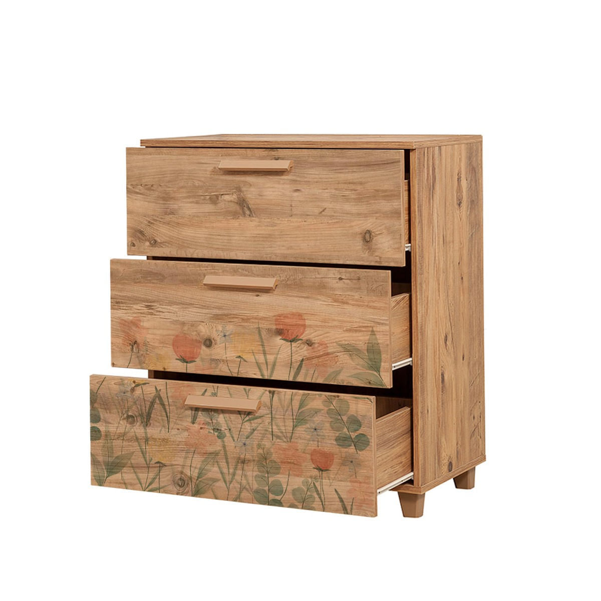 Comoda, Hanah Home, pal melaminat, pin atlantic, 80x43x95 cm, 869VEL3489 — imaginea 2