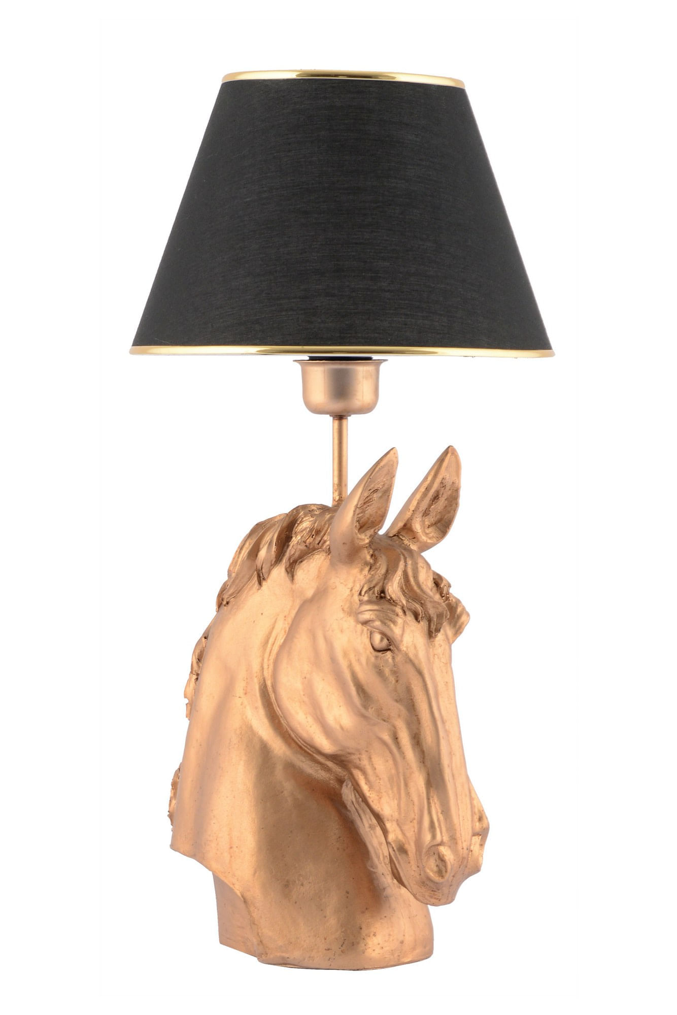 Veioza, Opviq, poliester, negru auriu, 54 cm