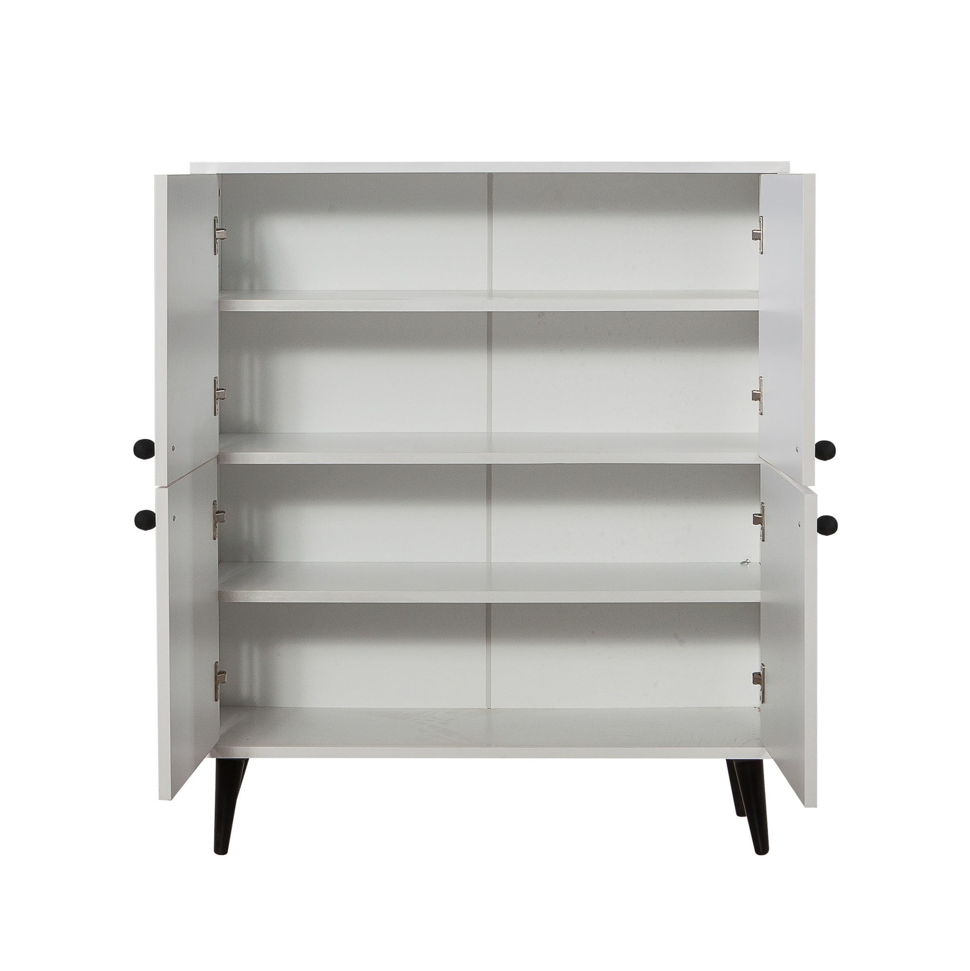Comoda, Hanah Home, panou de particule melaminat, alb negru galben, 95x36x111 cm — imaginea 7