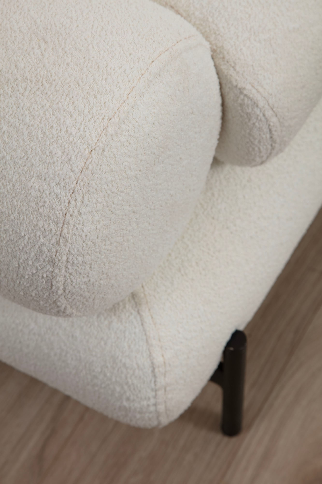Canapea 3 locuri, Hanah Home, lemn fag si pal, alb, 230x85x92 cm — imaginea 6