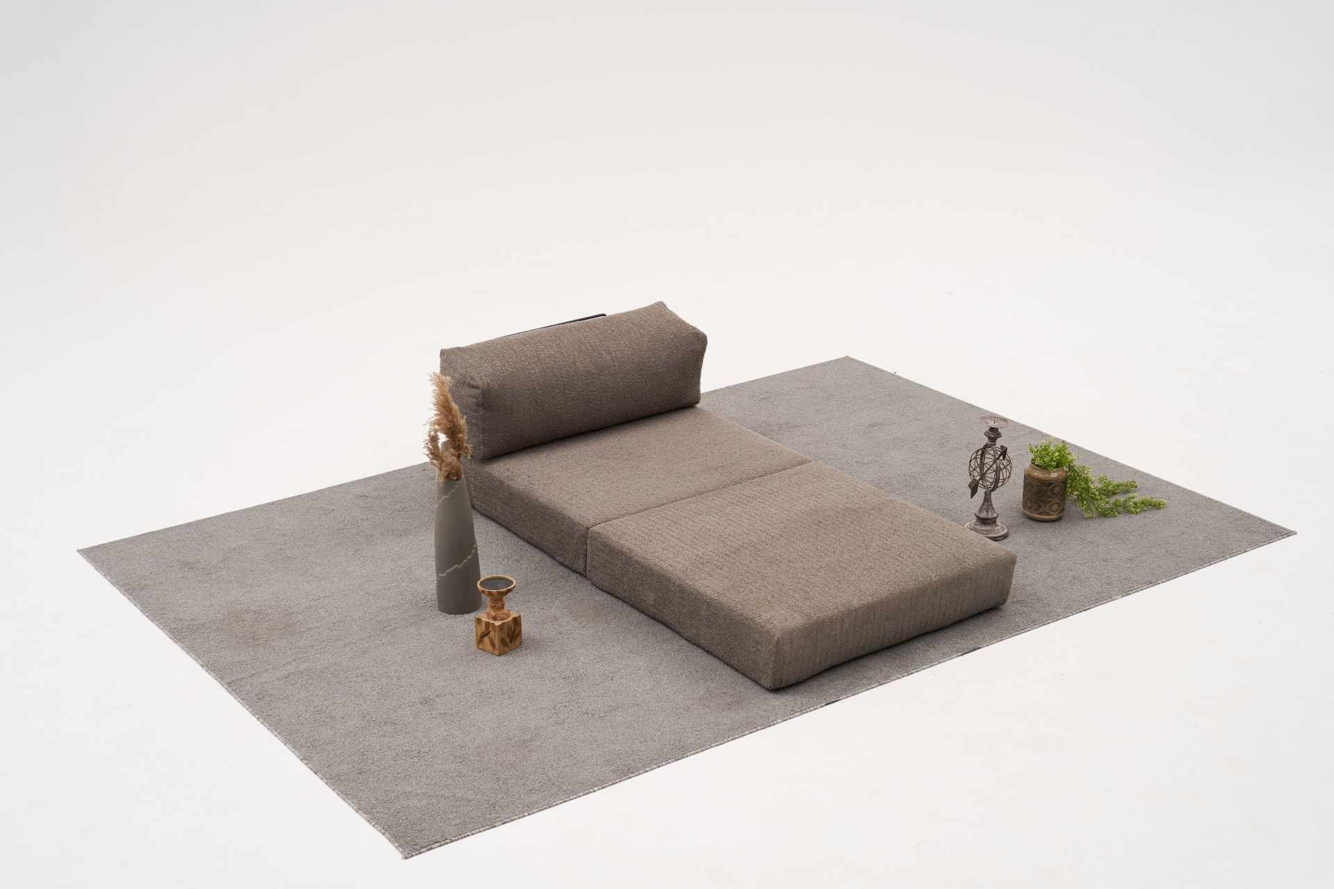 Canapea 1 loc, Atelier Del Sofa, chenille, gri, 95x75x95 cm — imaginea 4