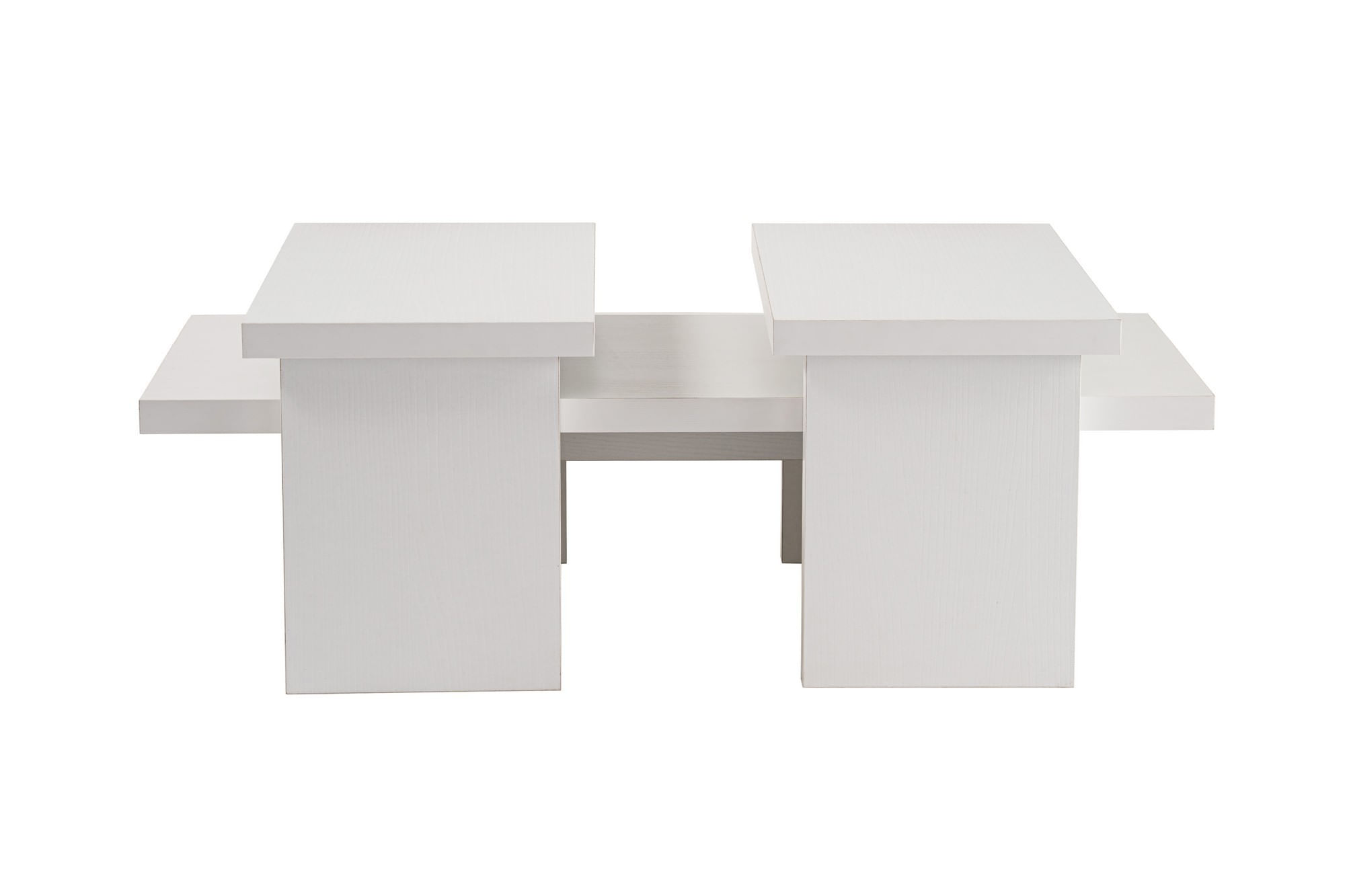 Masuta de cafea, Hanah Home, pal melaminat, lemn alb, 110x45x41.5 cm — imaginea 5