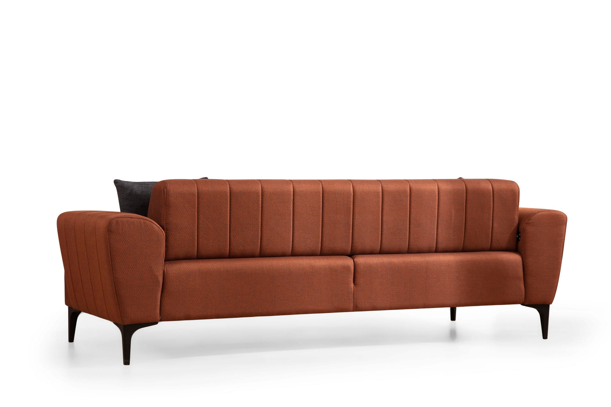 Canapea extensibila 3 locuri, Atelier Del Sofa, lemn fag, rosu tigla, 230x95x77 cm — imaginea 2