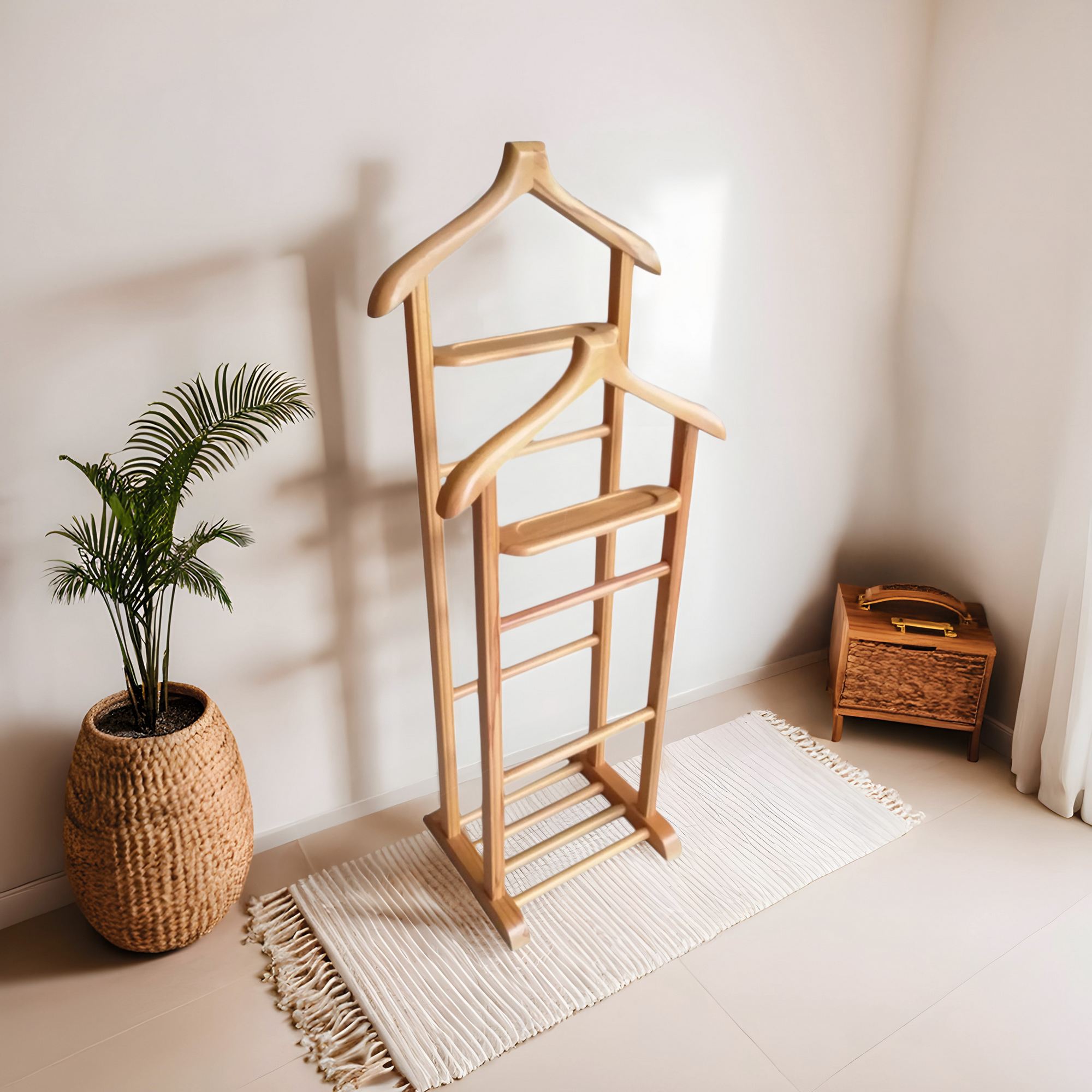 Valet, Hanah Home, lemn masiv, natural, 33.5x46x120 cm - 2 | YEO