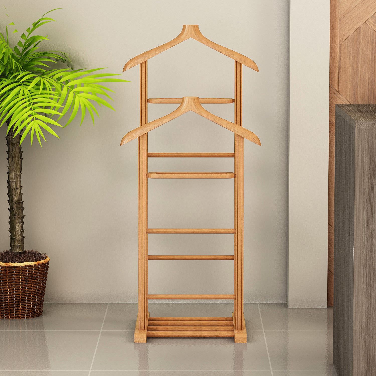 Valet, Hanah Home, lemn masiv, natural, 33.5x46x120 cm - 3 | YEO