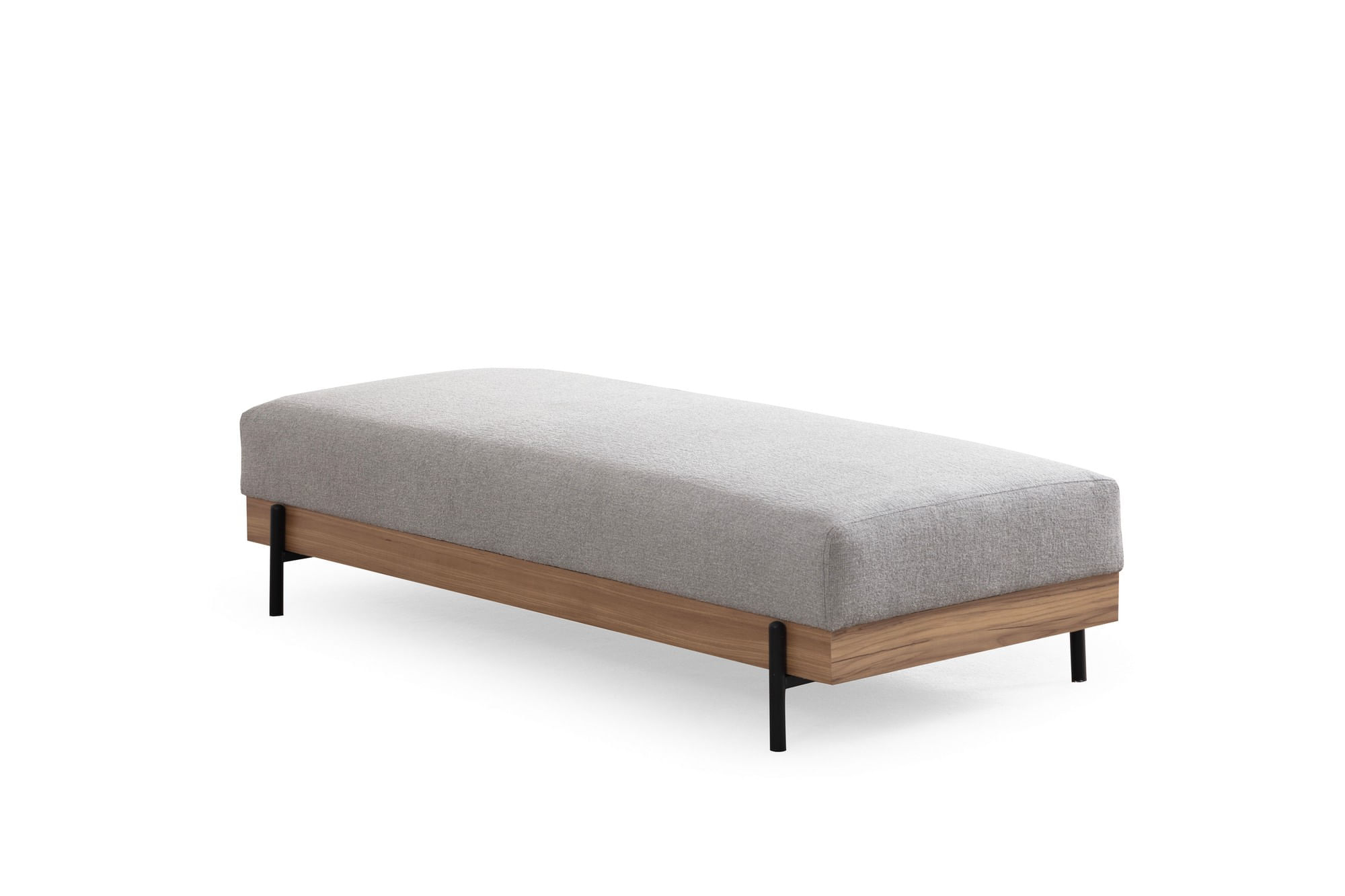 Taburet, Atelier Del Sofa, lemn de fag si pal, gri, 158x68x38 cm, 560ARE2135