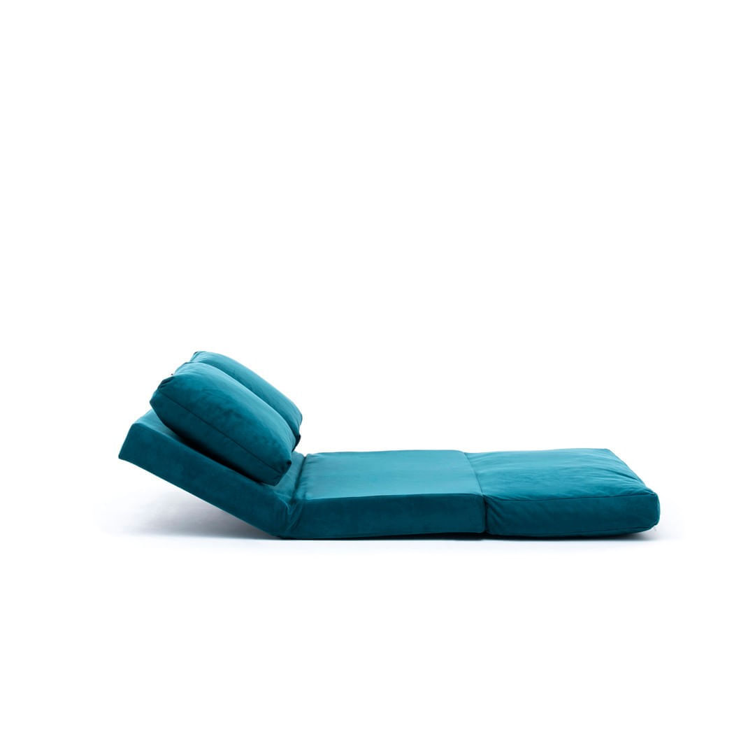Canapea extensibila, Hanah Home, metal, verde petrol, 185x120 cm — imaginea 5