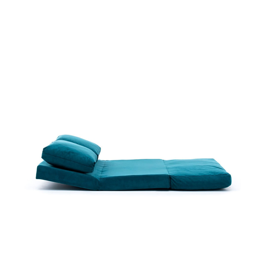 Canapea extensibila, Hanah Home, metal, verde petrol, 185x120 cm — imaginea 7