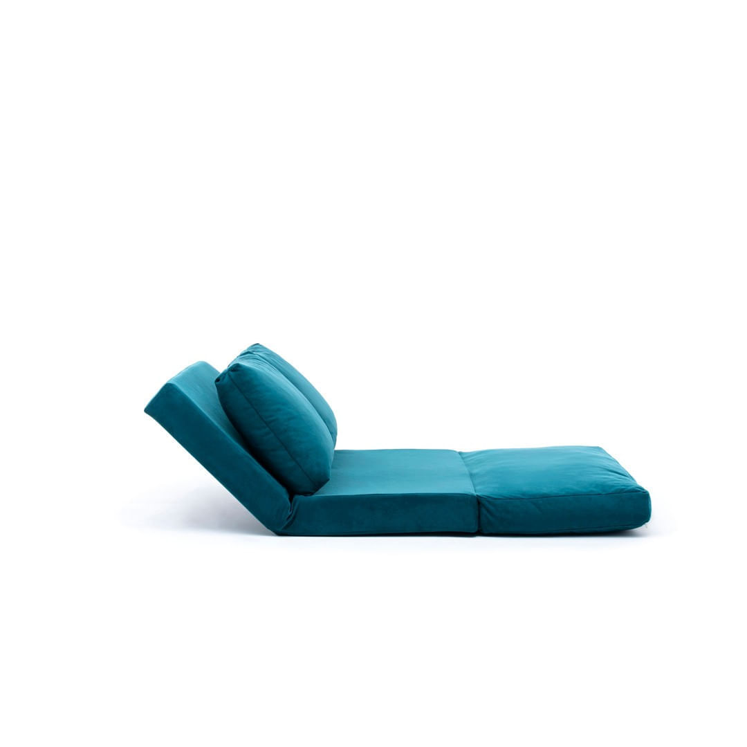Canapea extensibila, Hanah Home, metal, verde petrol, 185x120 cm — imaginea 8