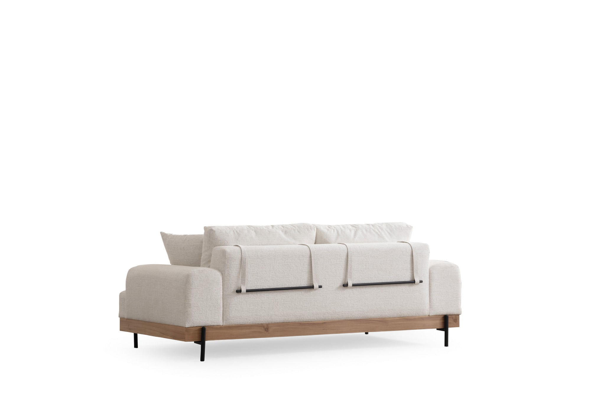 Canapea 3 locuri, Hanah Home, lemn fag si pal, alb, 220x98x78 cm, 560ARE2120 — imaginea 3