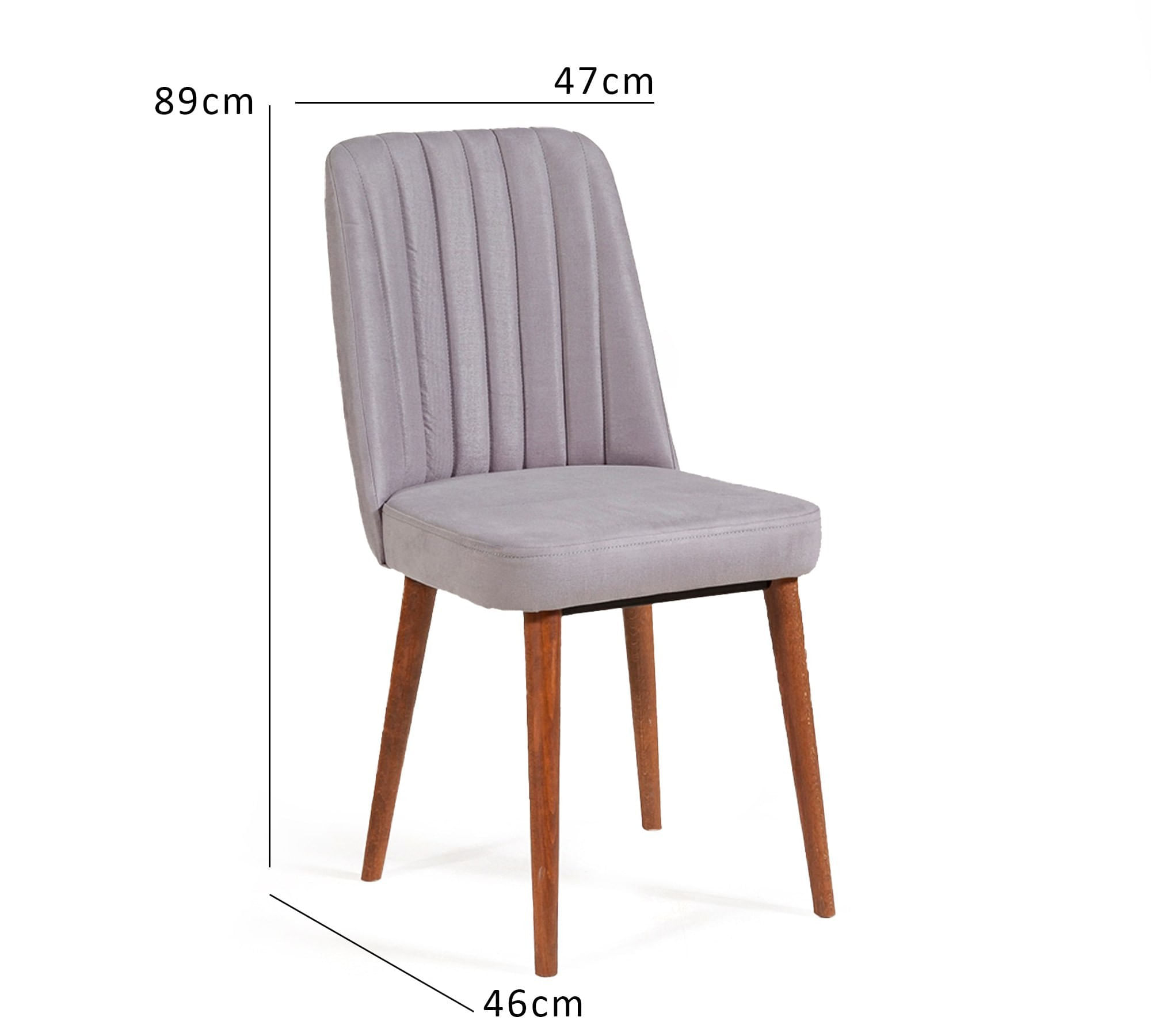 Scaun, Hanah Home, catifea, nuc soho, 47x46x89 cm — imaginea 5