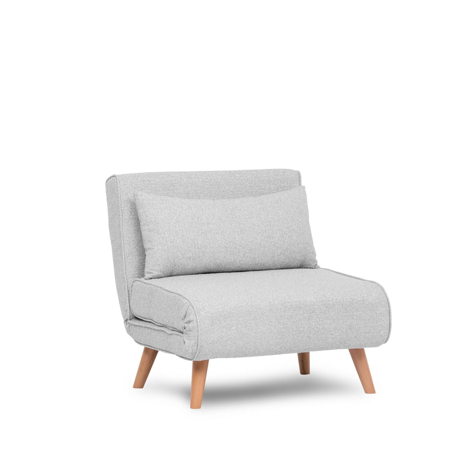 Canapea extensibila, Hanah Home, teddy, gri, 80x79x80 cm — imaginea 2