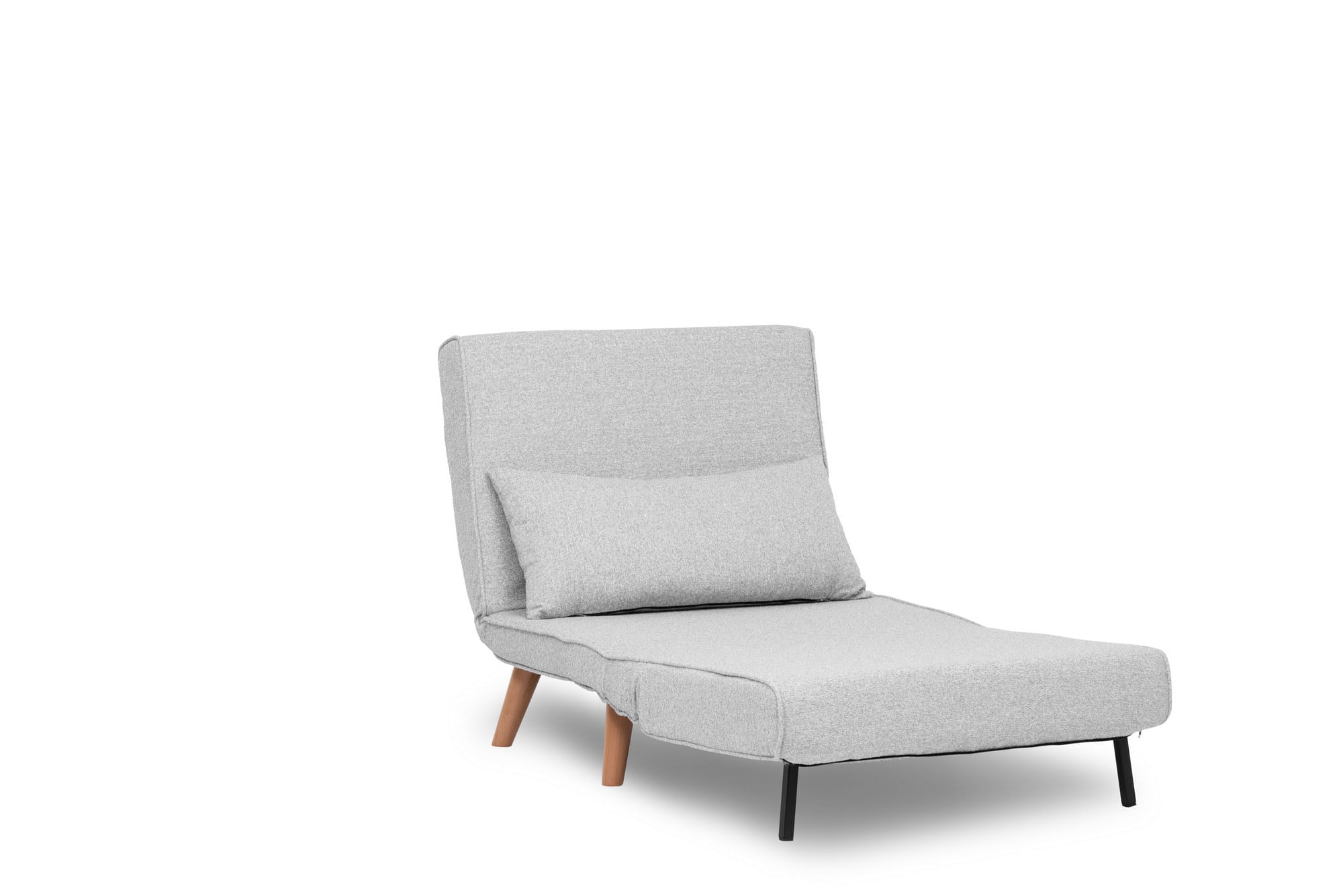 Canapea extensibila, Hanah Home, teddy, gri, 80x79x80 cm — imaginea 4