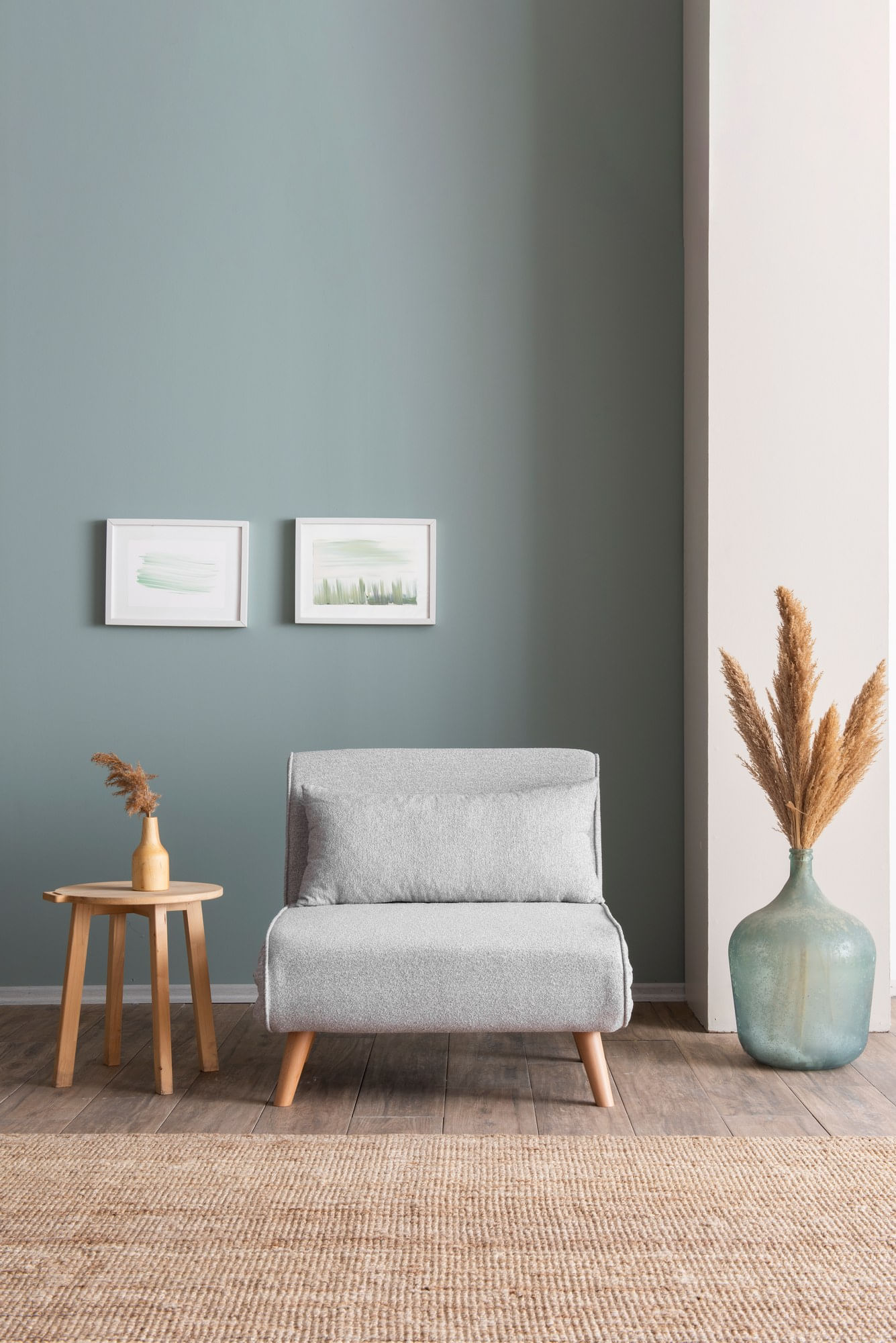 Canapea extensibila, Hanah Home, teddy, gri, 80x79x80 cm — imaginea 10