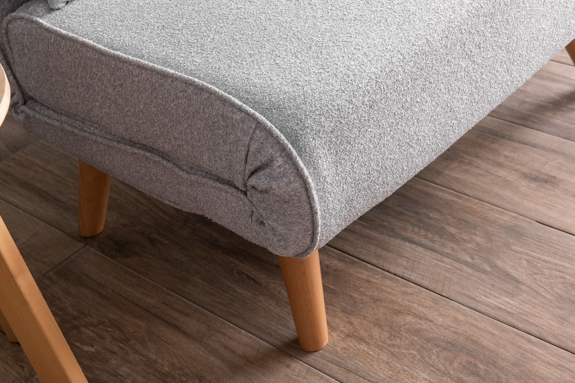 Canapea extensibila, Hanah Home, teddy, gri, 80x79x80 cm — imaginea 12