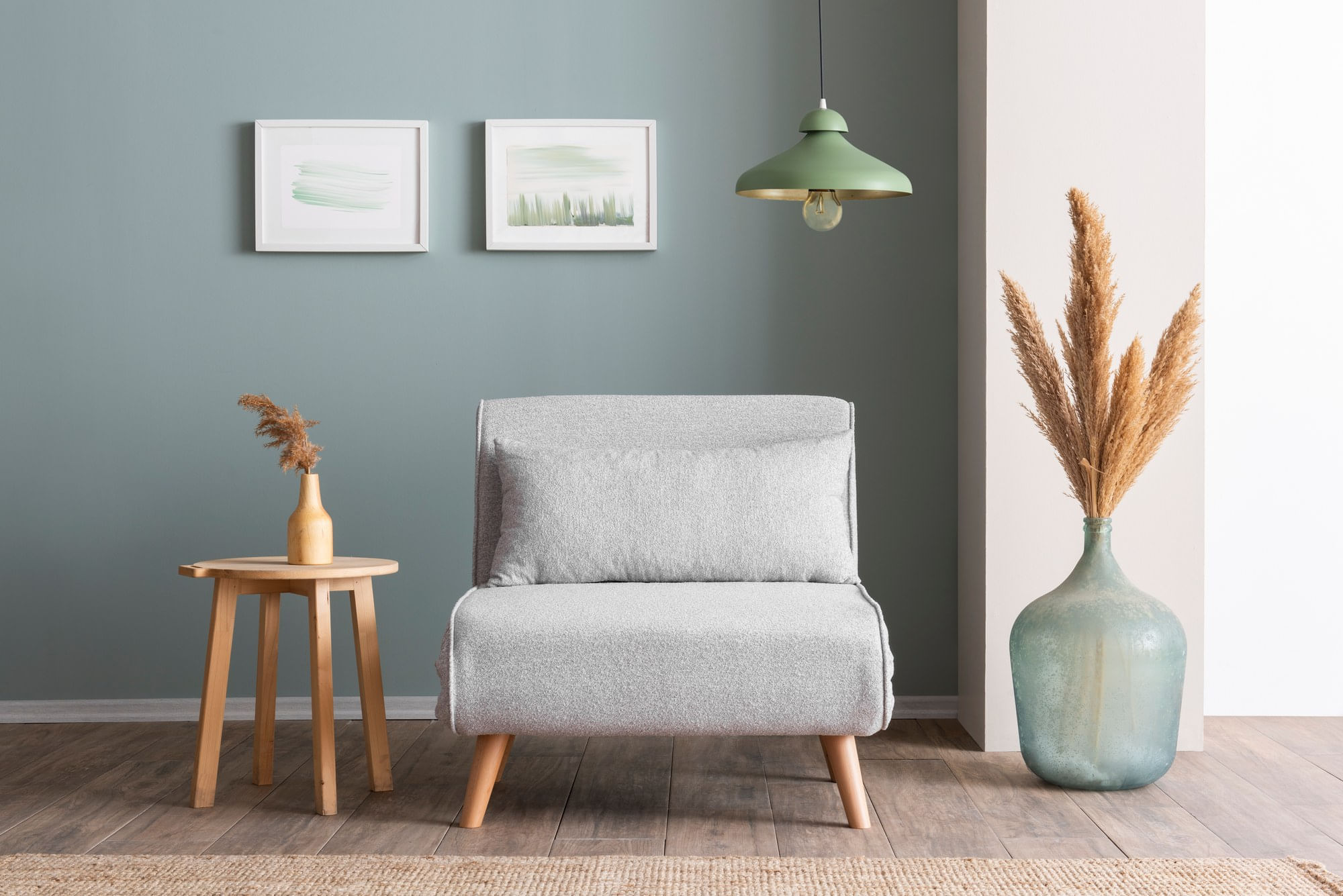 Canapea extensibila, Hanah Home, teddy, gri, 80x79x80 cm — imaginea 15