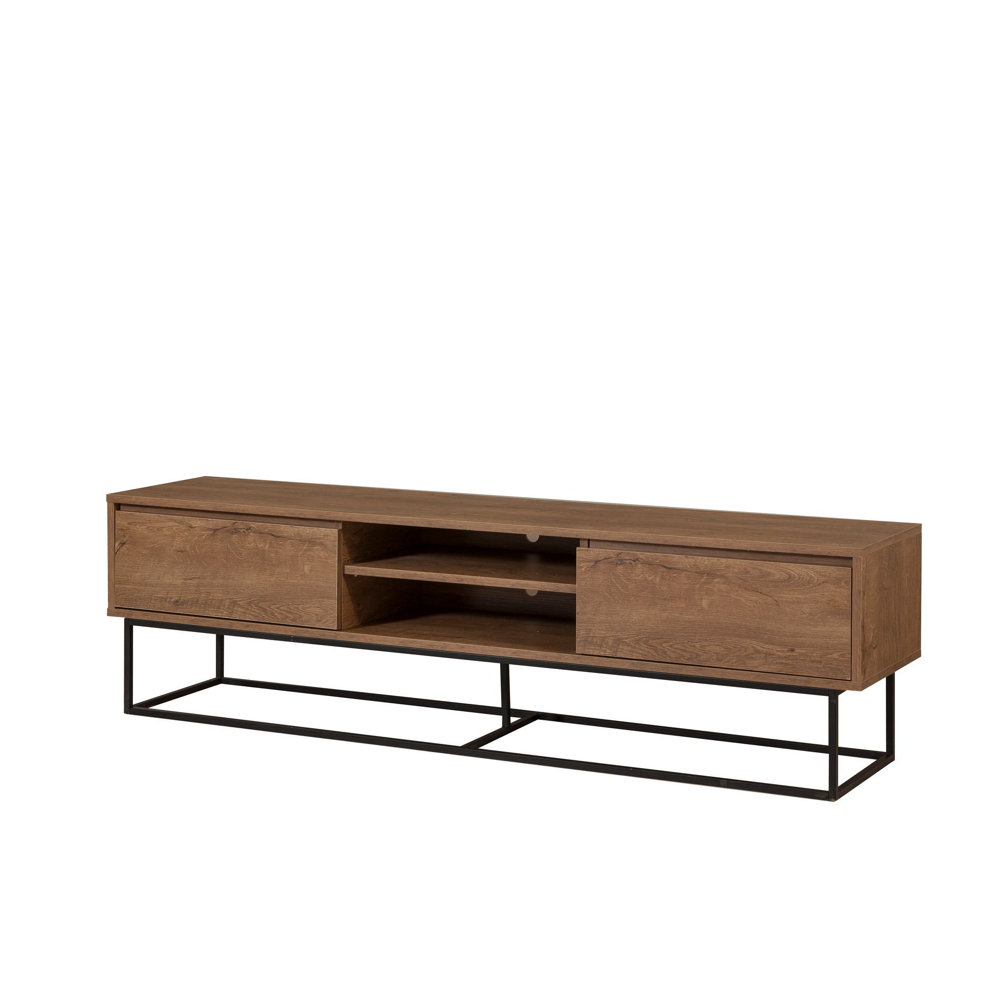 Comoda tv, Hanah Home, pal melaminat, nuc si negru, 180x40x50 cm, 863SPH5104 — imaginea 2
