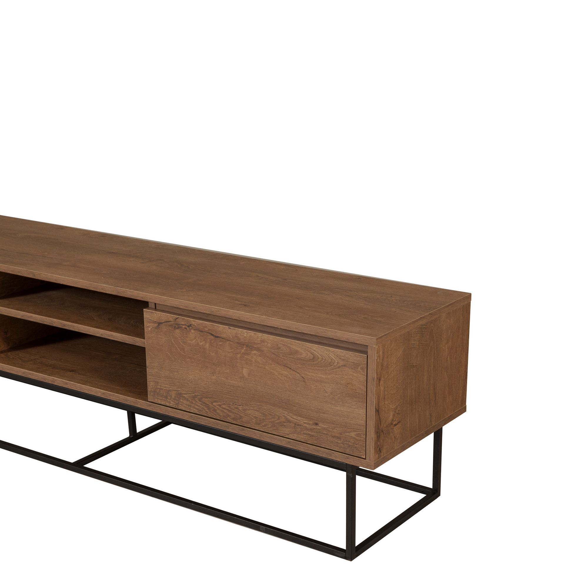Comoda tv, Hanah Home, pal melaminat, nuc si negru, 180x40x50 cm, 863SPH5104 — imaginea 3