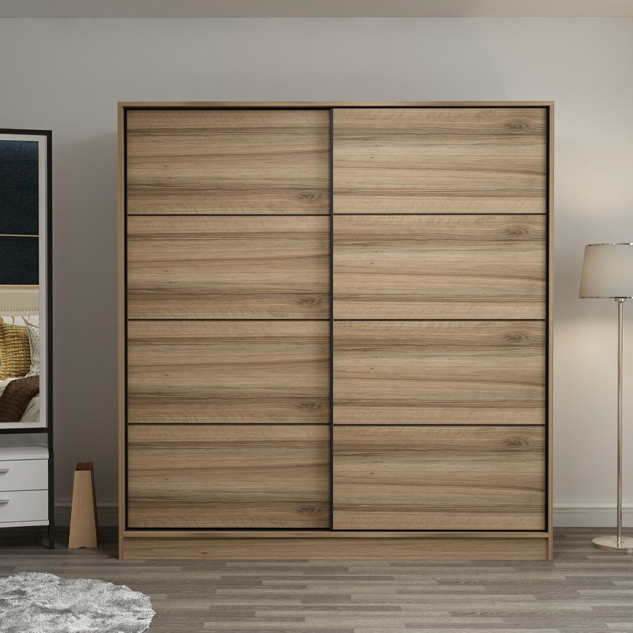Sifonier, Hanah Home, pal melaminat, dore, 180x52x210 cm, 506MNR2532 — imaginea 2
