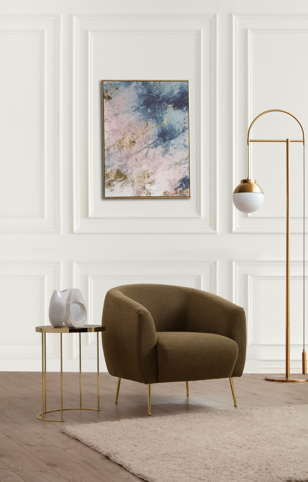 Fotoliu cu aripi, Atelier Del Sofa, lemn de fag, verde, 70x82x82 cm — imaginea 5