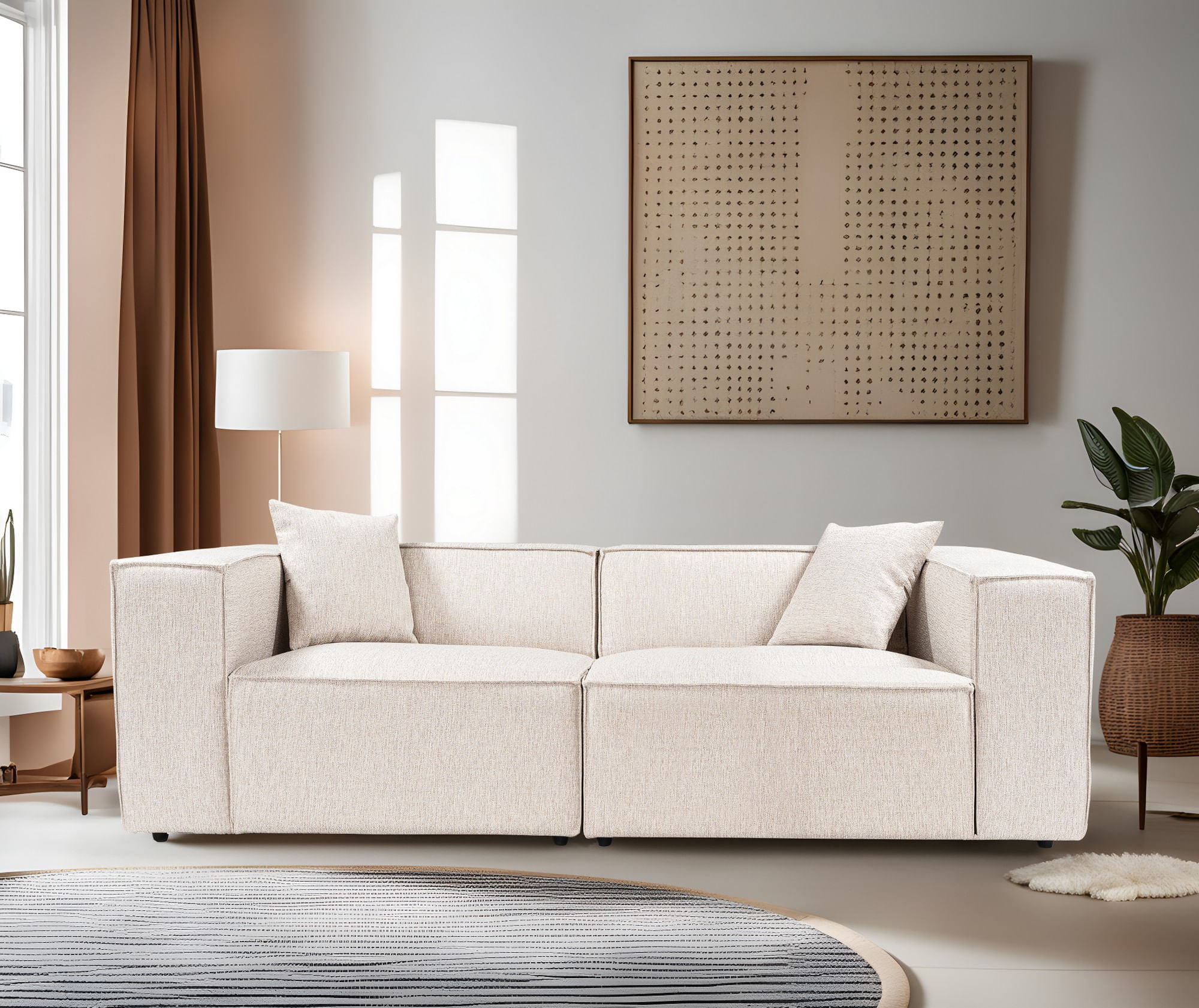 Canapea 2 locuri, Atelier Del Sofa, in, maro deschis, 220x108x65 cm — imaginea 8