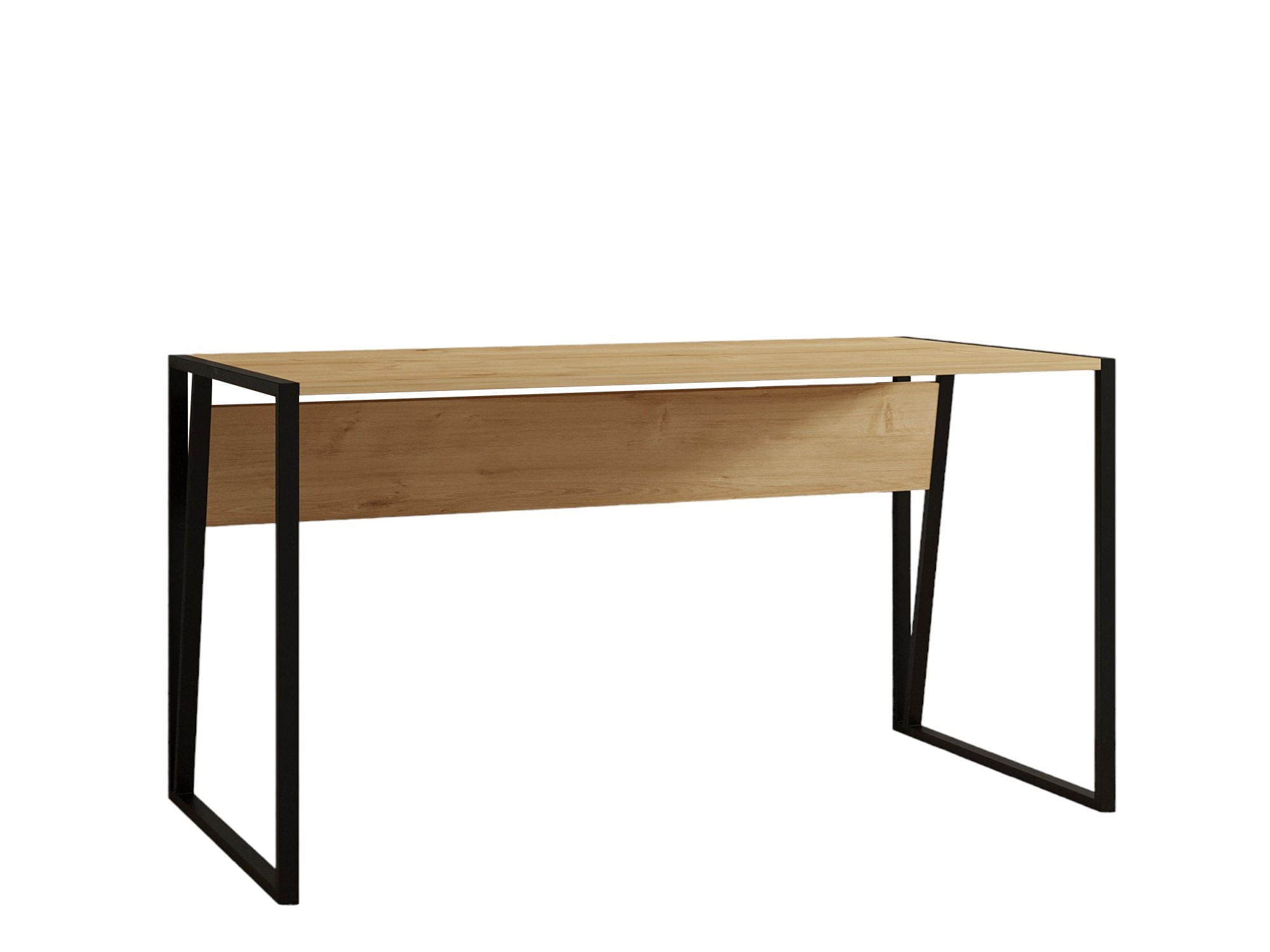 Birou, Hanah Home, pal melaminat, negru safir, 140x70x74 cm — imaginea 2