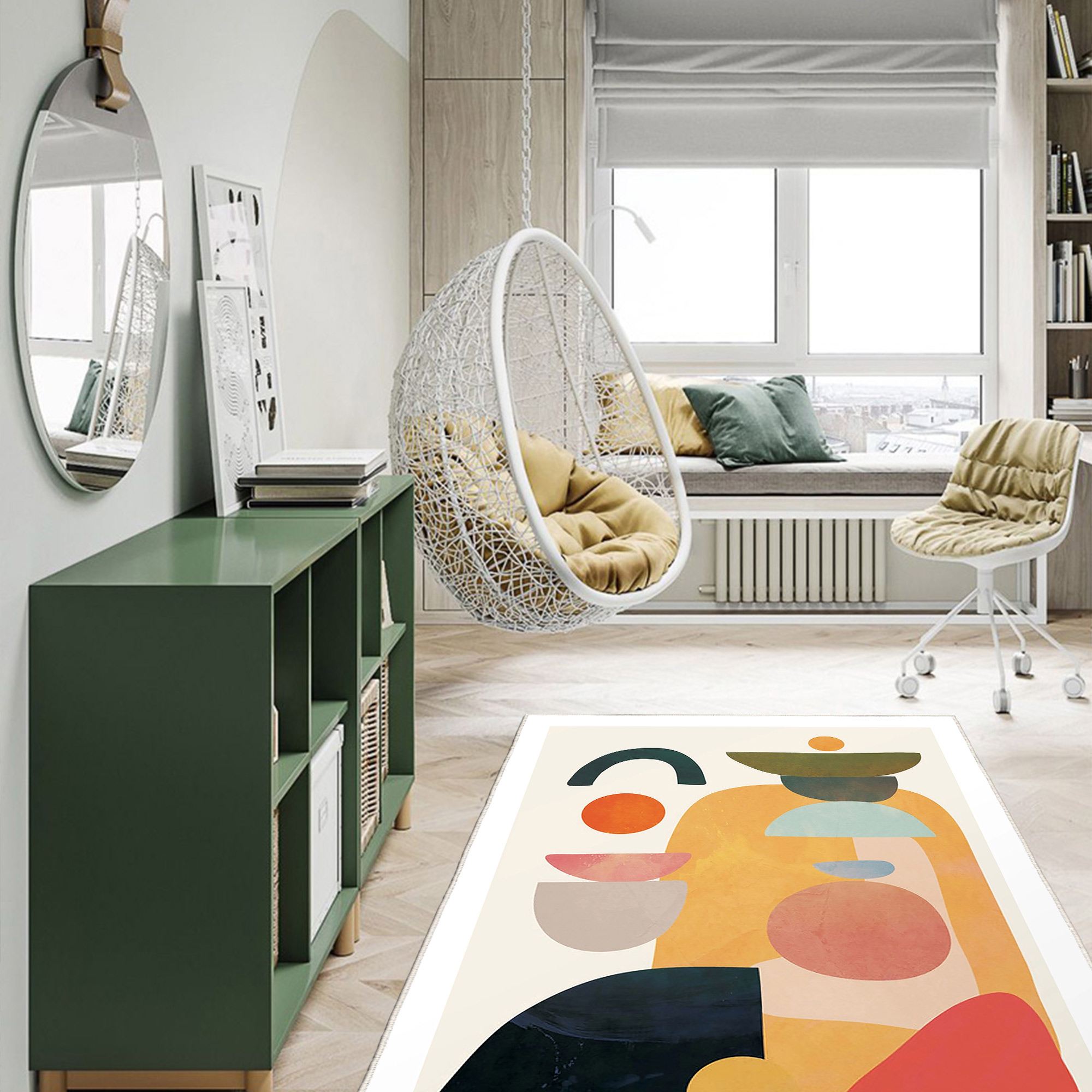 Covor, Conceptum Hypnose, multicolor, 160x230 cm, 70% bumbac, antiderapant, 625HFT4310 - imagine 6