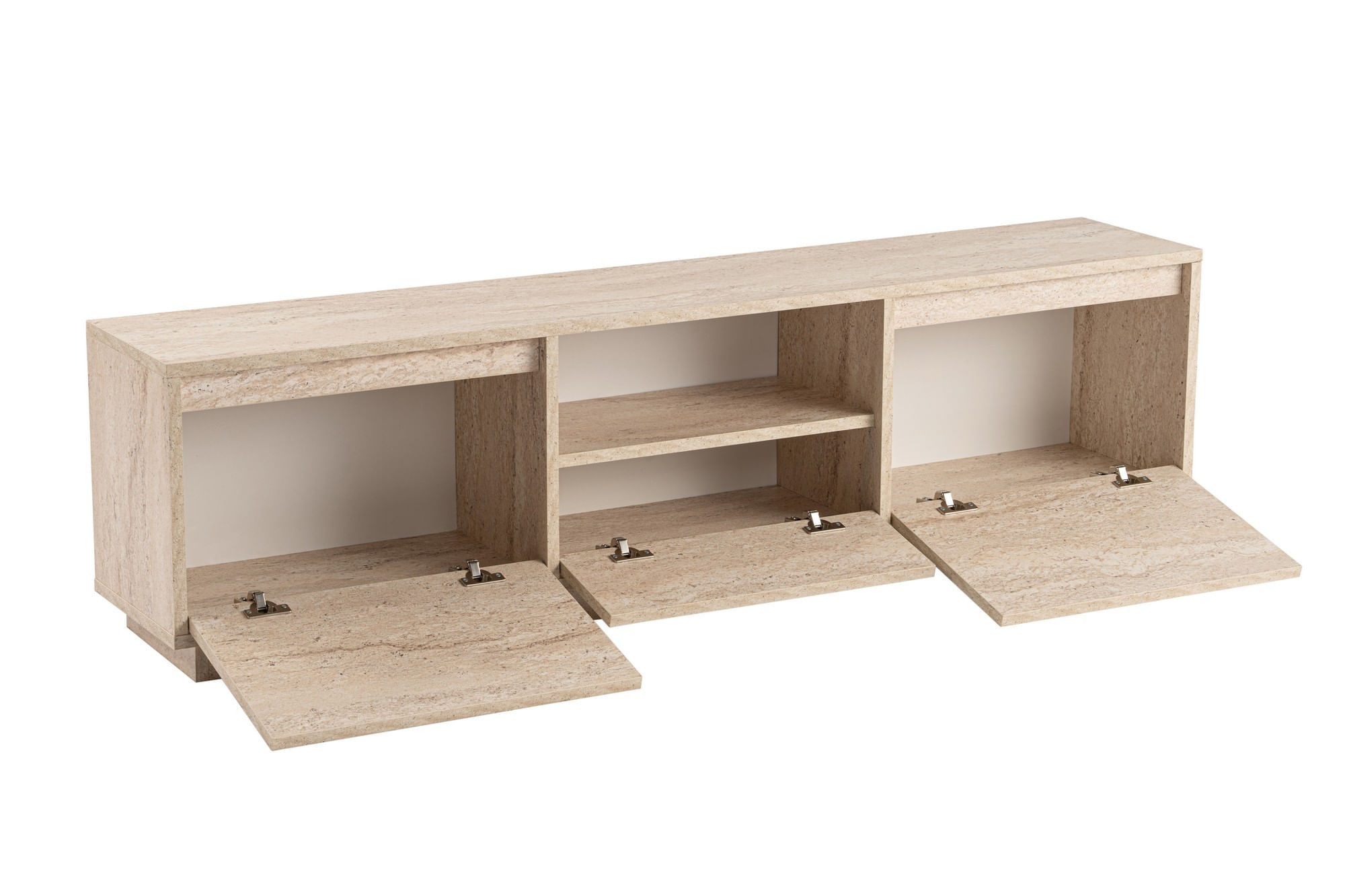Comoda tv, Hanah Home, pal melaminat, travertin, 160x42x29.5 cm — imaginea 3