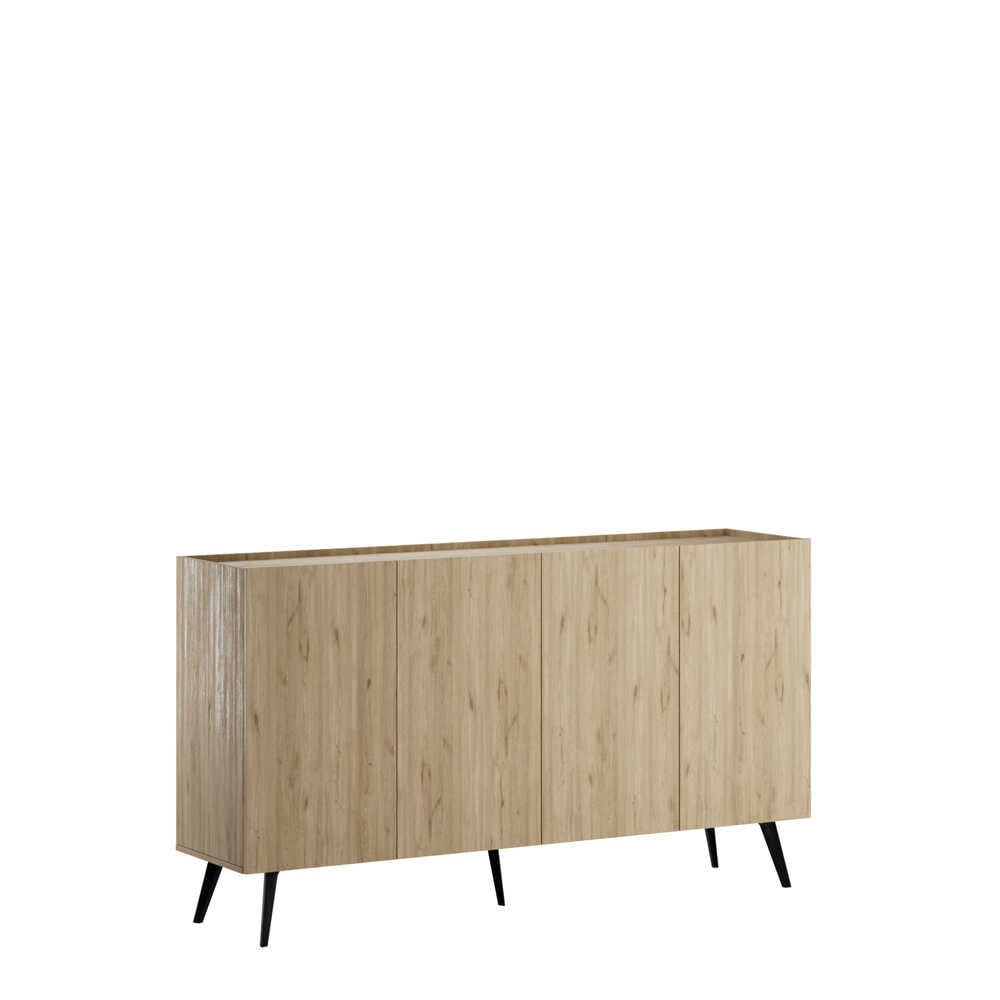 Consola, Hanah Home, panou de particule melaminat, stejar, 180x43x100 cm — imaginea 3