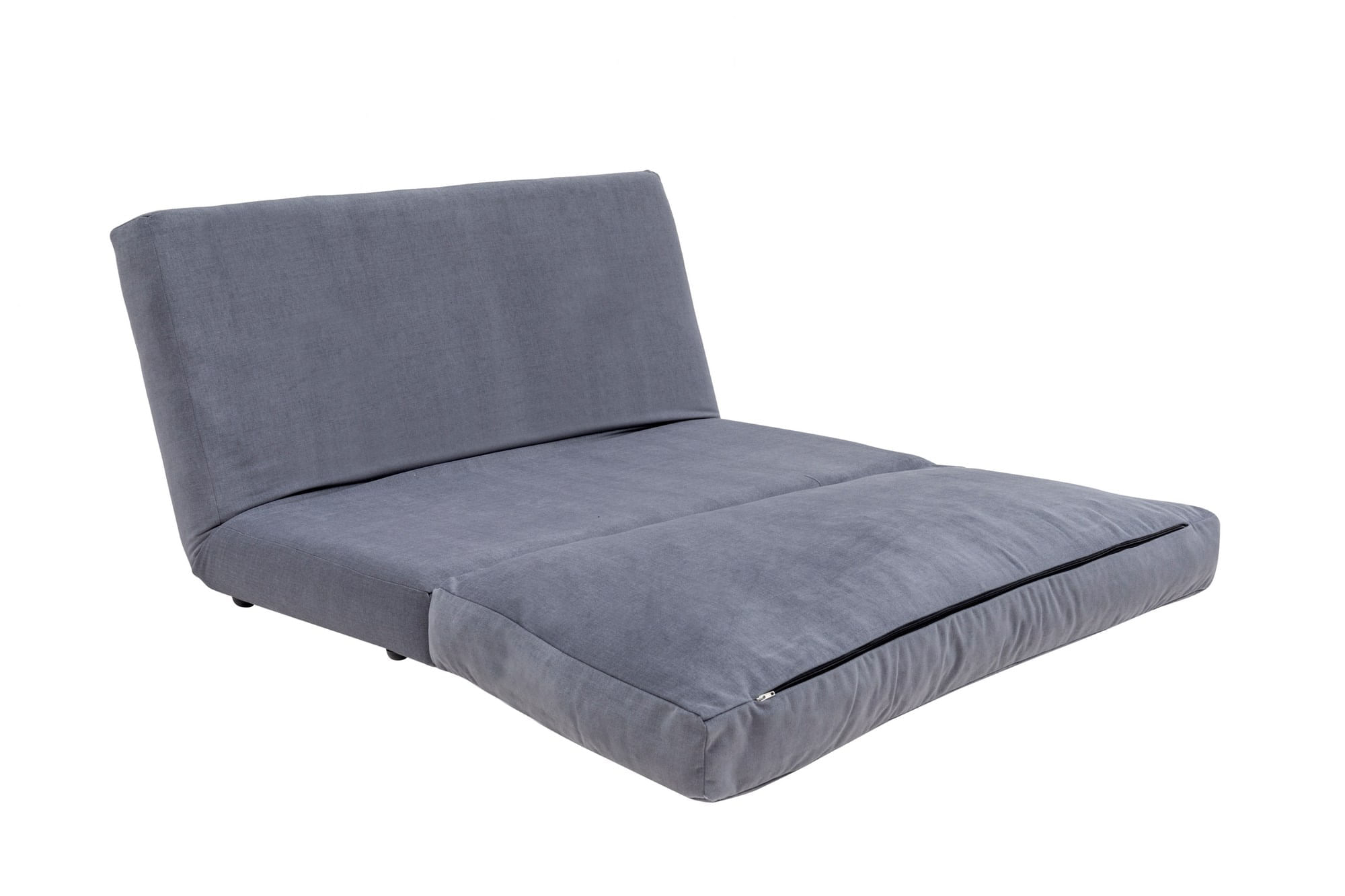 Canapea extensibila, Hanah Home, metal si poliester, gri, 185x120 cm — imaginea 3