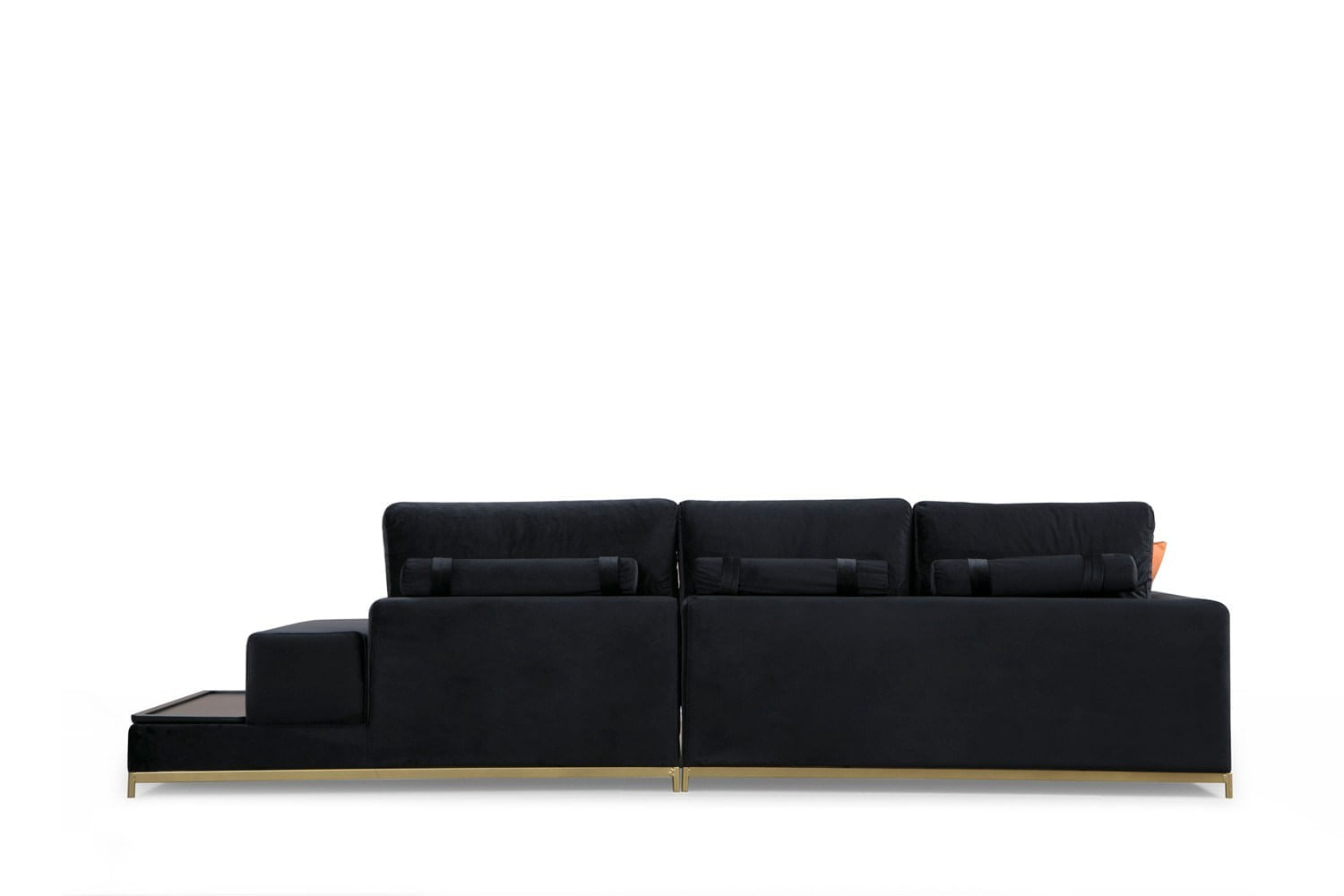 Canapea 4 locuri, Hanah Home, lemn fag si pal, negru auriu, 320x102x84 cm — imaginea 5