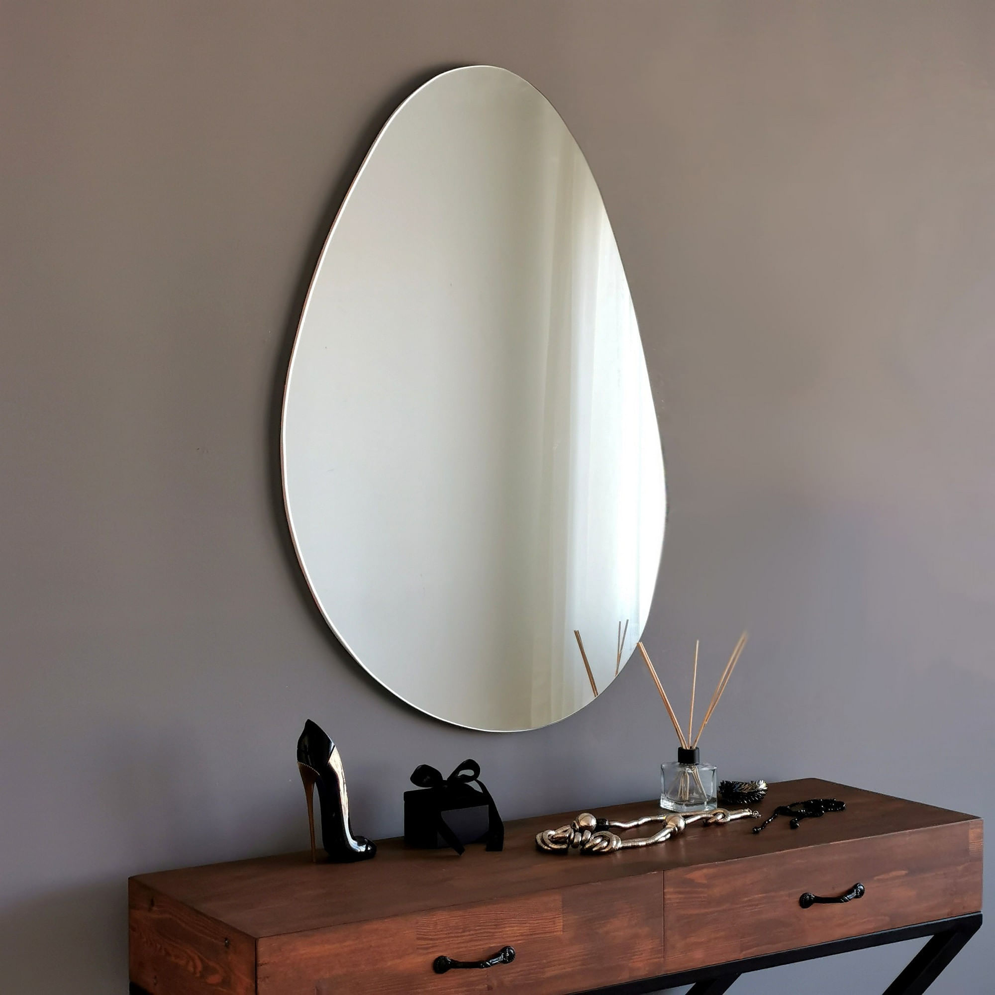 Oglinda, Hanah Home, mdf, alb, 90x60 cm — imaginea 6