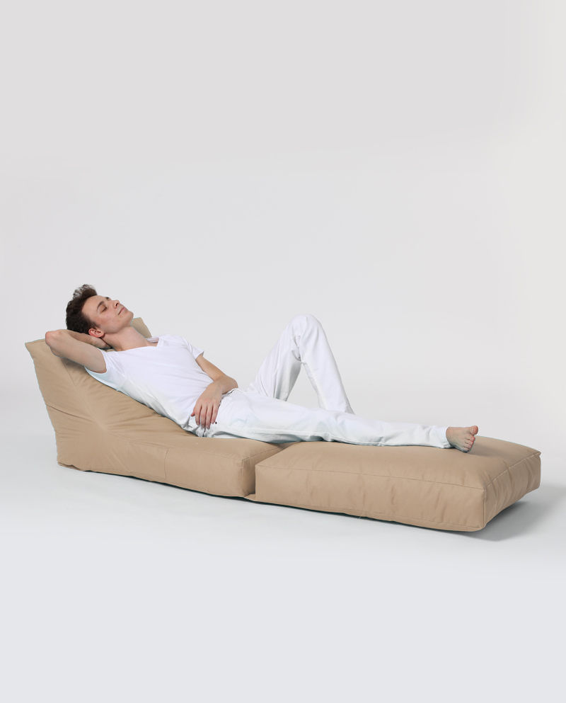Fotoliu tip bean bag de gradina, Hanah Home, poliester, mink, 60x117x50 cm - 5 | YEO