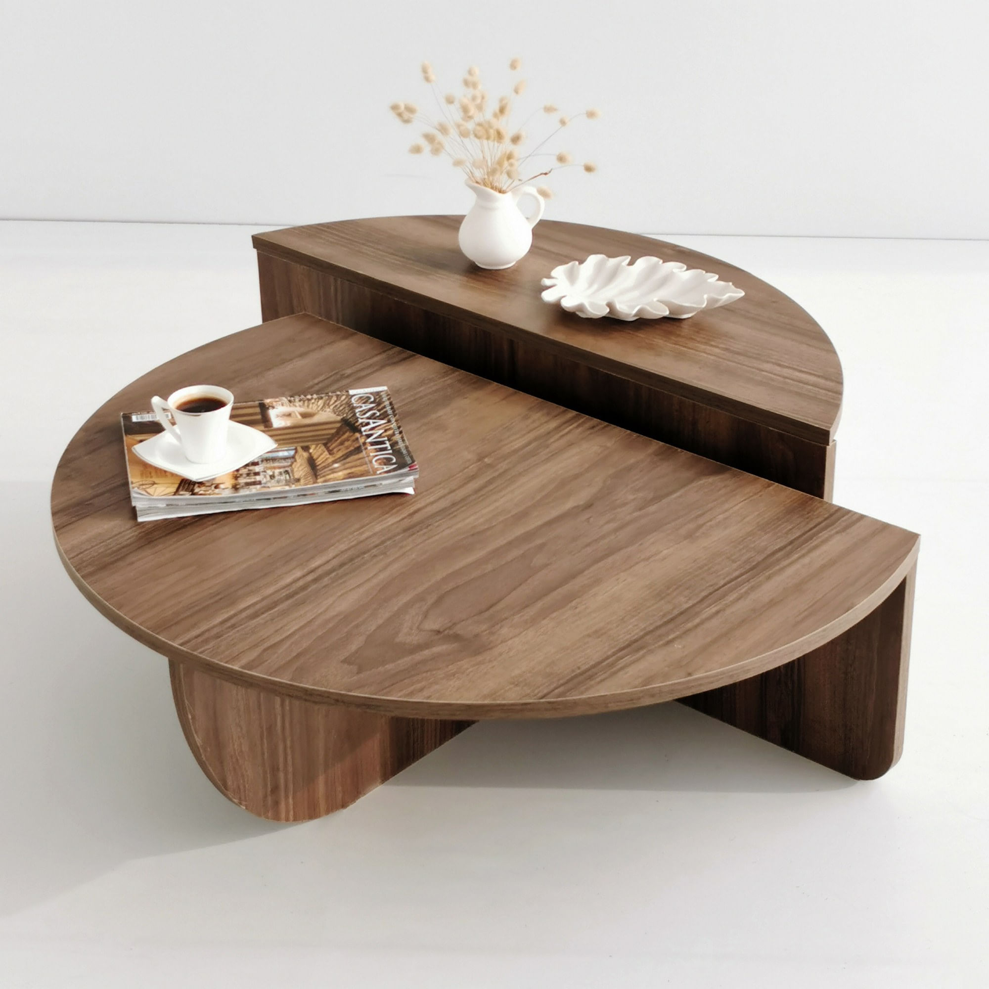 Masuta de cafea, Hanah Home, pal melaminat, nuc, 90x60x30 cm, 552NOS2234 - 5 | YEO