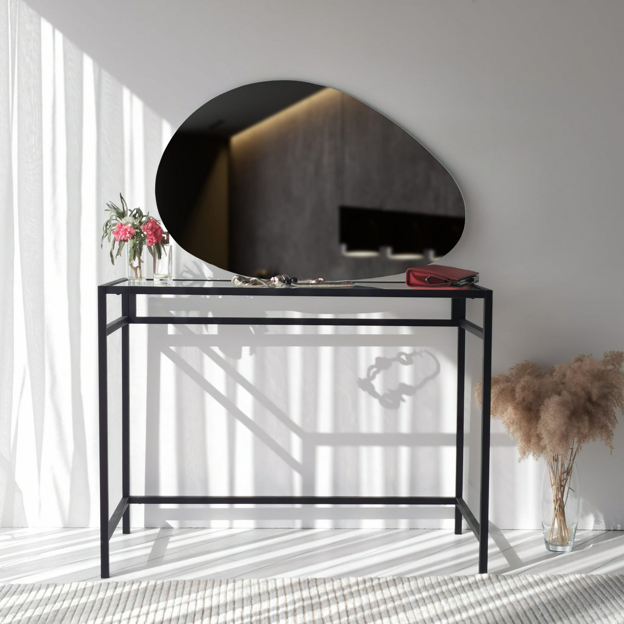 Oglinda, Hanah Home, mdf, alb, 90x60 cm — imaginea 8