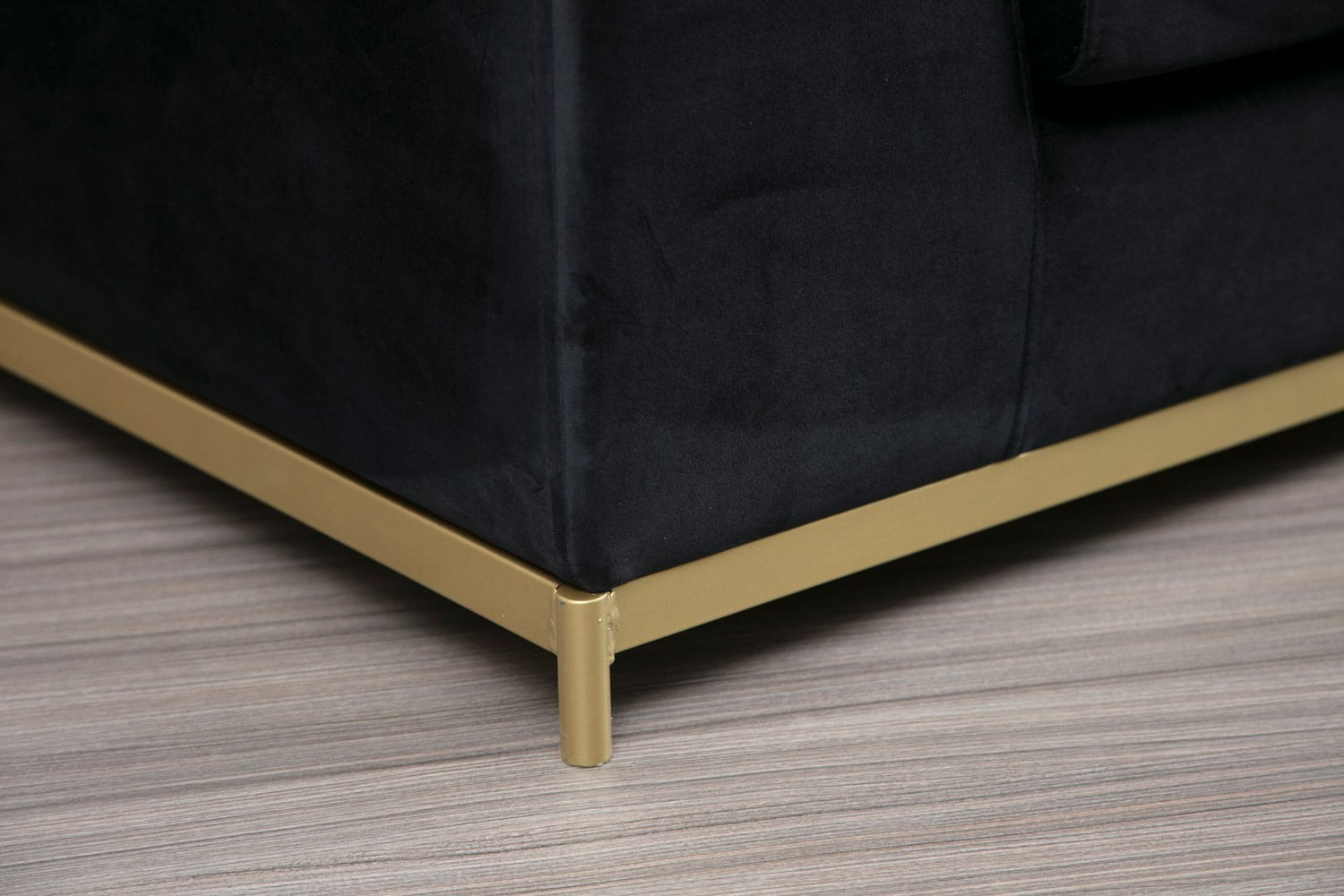 Canapea 4 locuri, Hanah Home, lemn fag si pal, negru auriu, 320x102x84 cm — imaginea 11