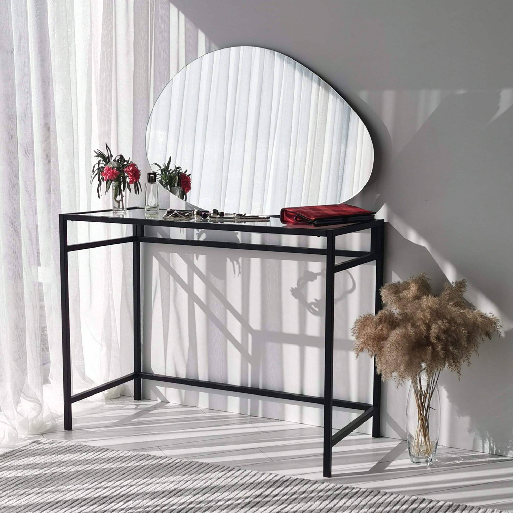 Oglinda, Hanah Home, mdf, alb, 90x60 cm — imaginea 10