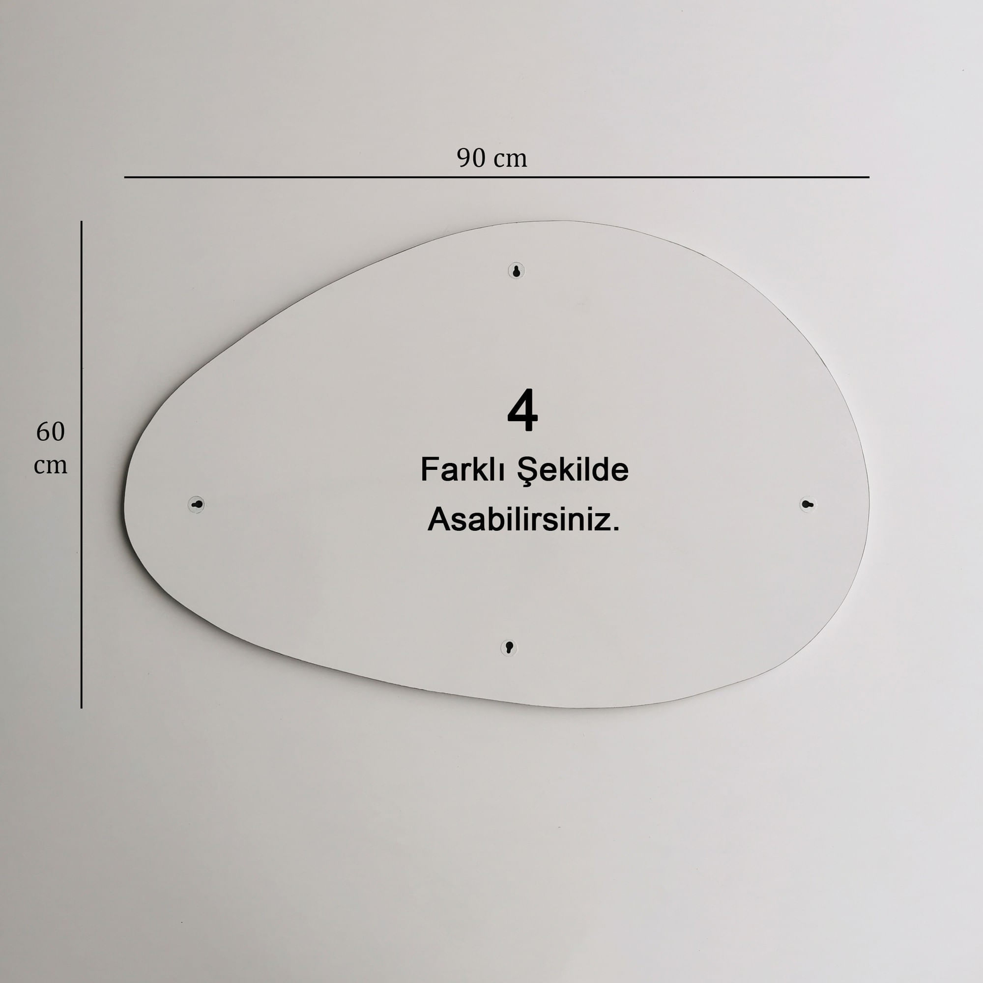 Oglinda, Hanah Home, mdf, alb, 90x60 cm — imaginea 11