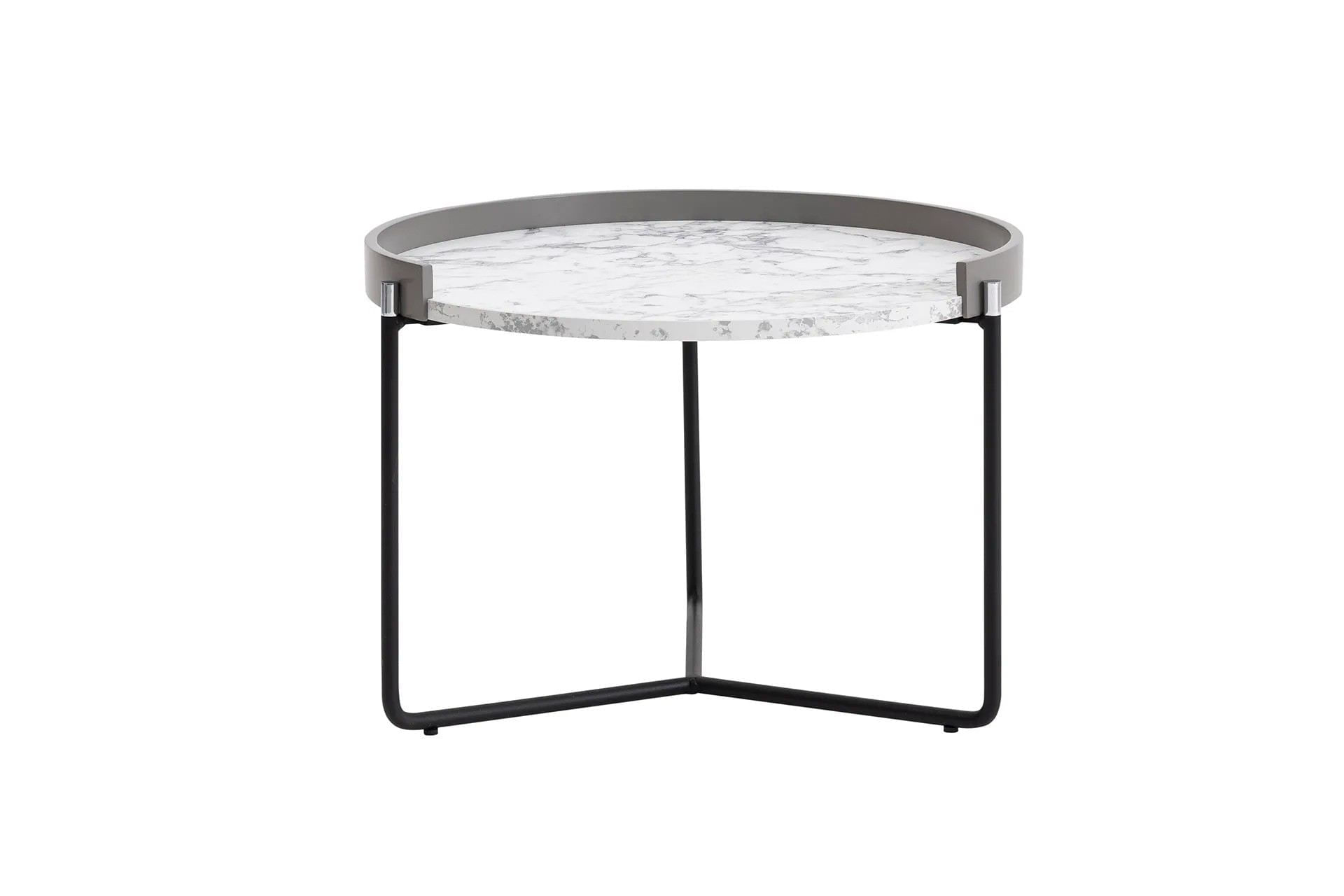 Set masute de cafea, Hanah Home, mdf, antracit, 80x80x51 cm, 60x60x41 cm — imaginea 10