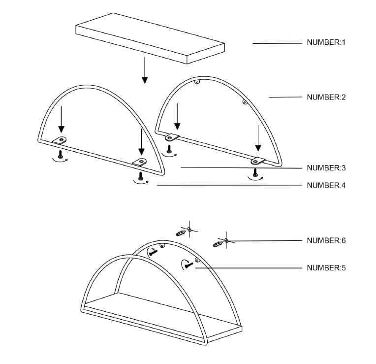 Raft de perete, Hanah Home, lemn masiv, auriu maro, 41x17x16 cm — imaginea 15