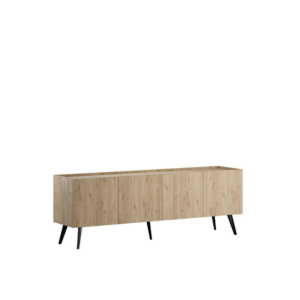 Comoda tv, Hanah Home, pal melaminat, stejar, 180x41x62 cm — imaginea 3