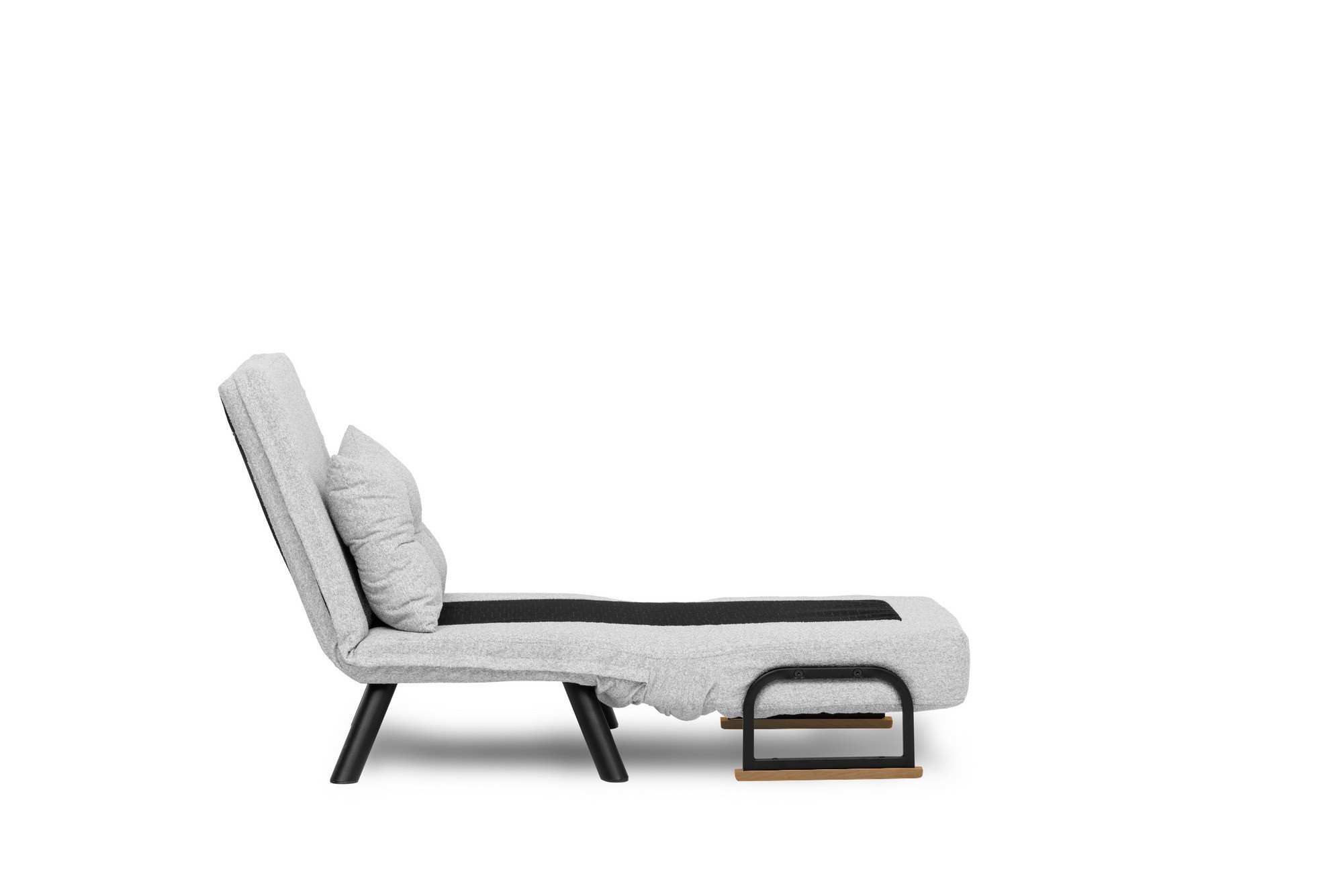 Canapea extensibila, Hanah Home, stofa teddy, gri, 175x60 cm — imaginea 11
