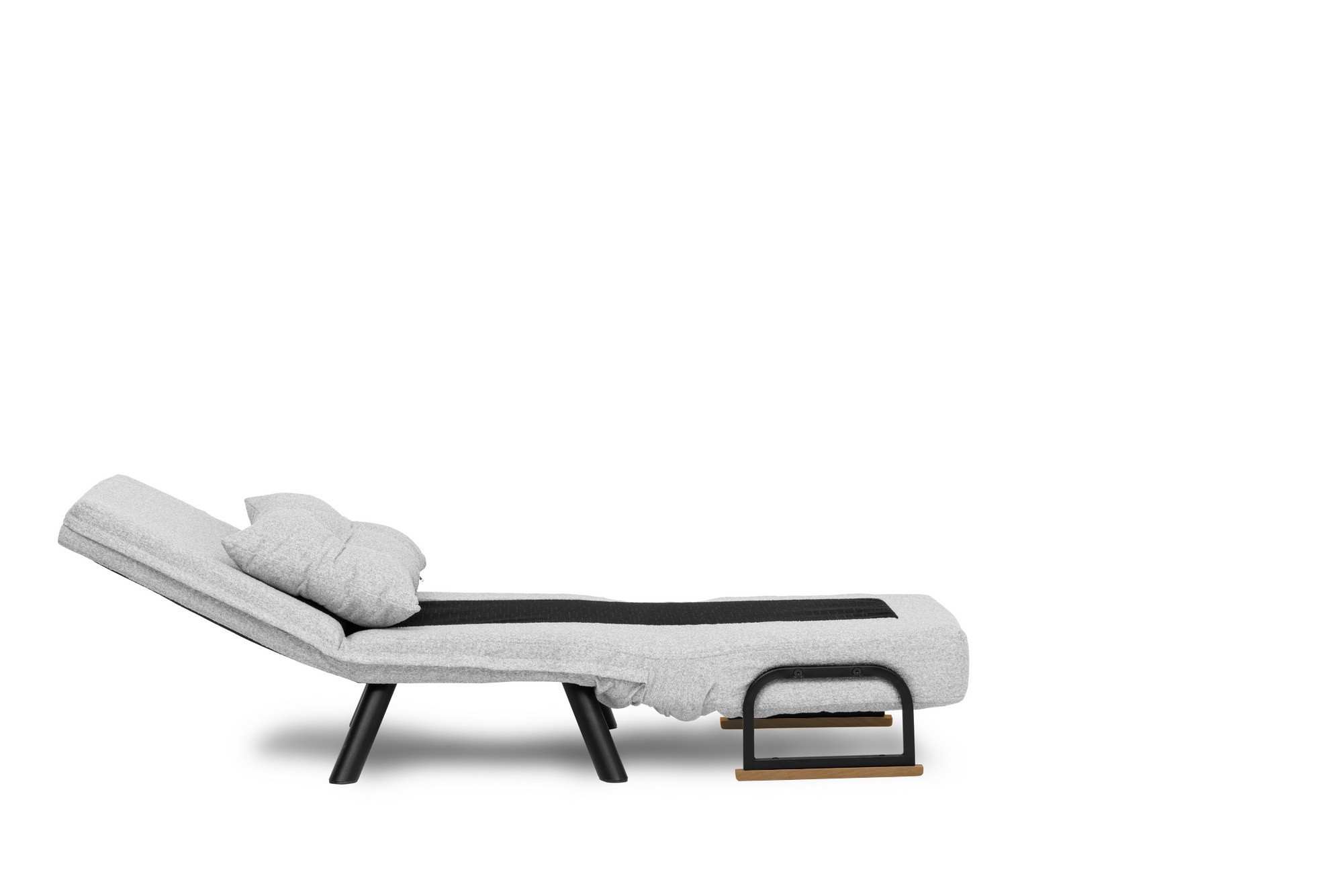 Canapea extensibila, Hanah Home, stofa teddy, gri, 175x60 cm — imaginea 12