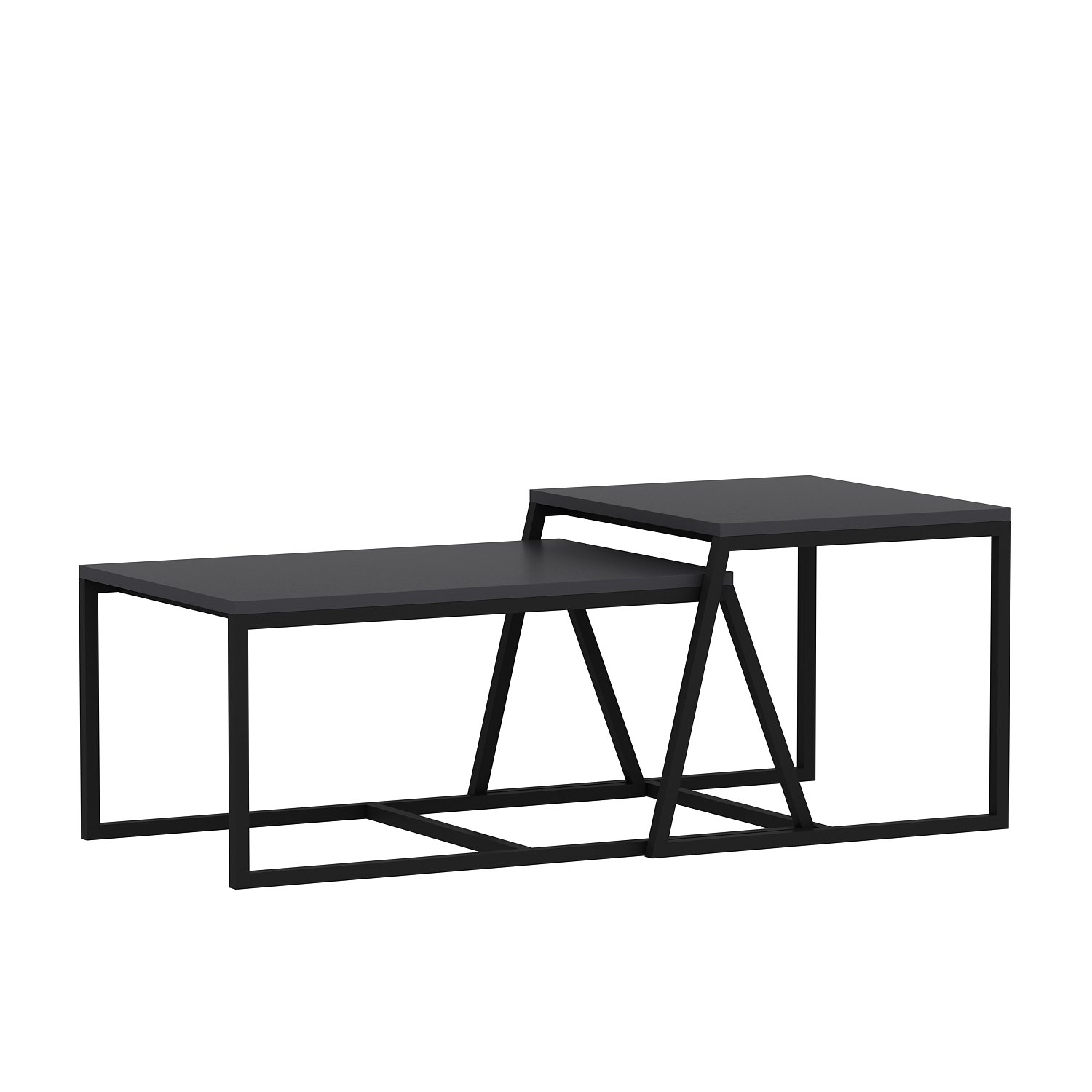Masuta de cafea, Hanah Home, pal melaminat, antracit, 75x38x50 cm — imaginea 2