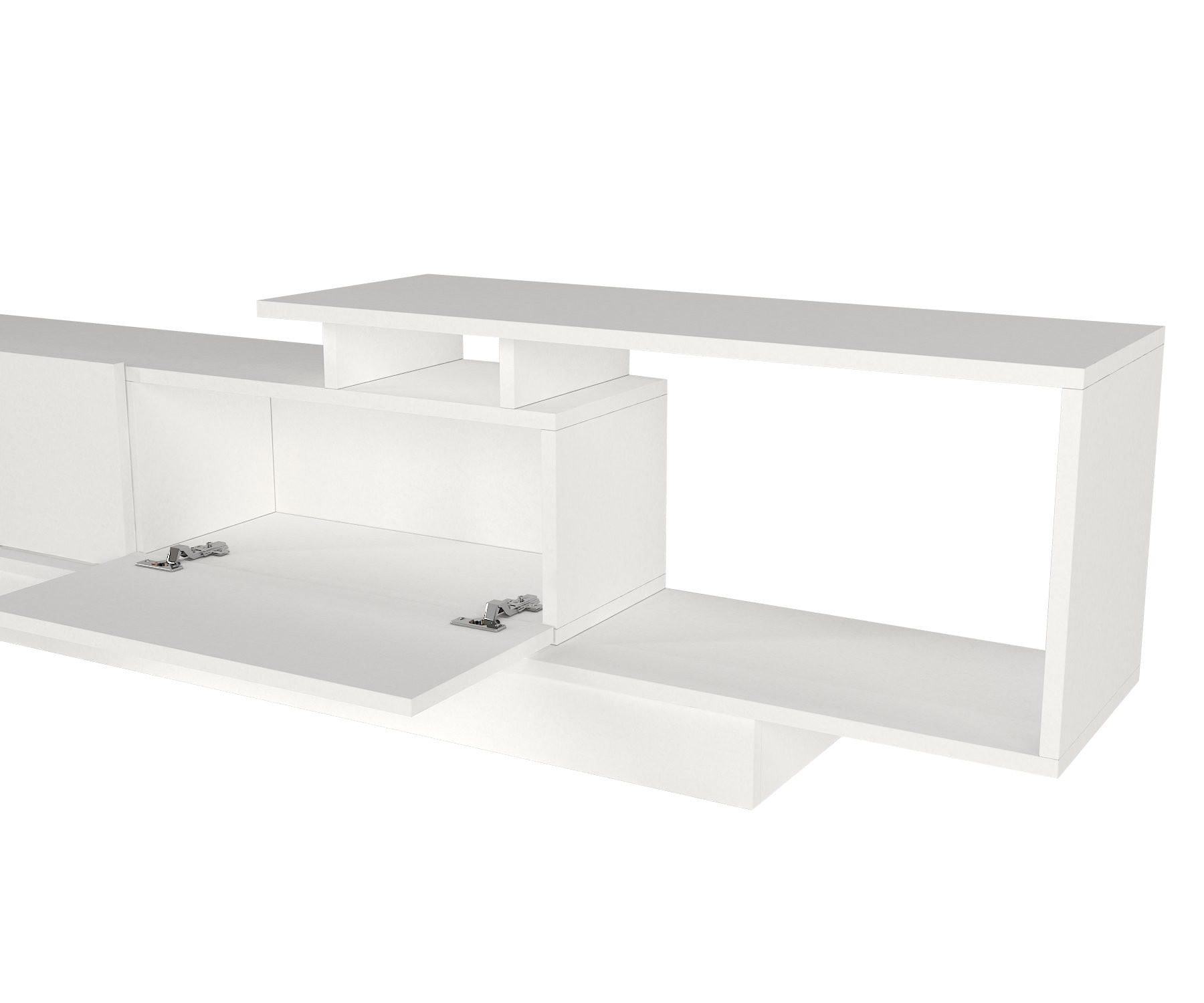Comoda tv, Hanah Home, pal melaminat, alb, 180x45x29.6 cm — imaginea 3
