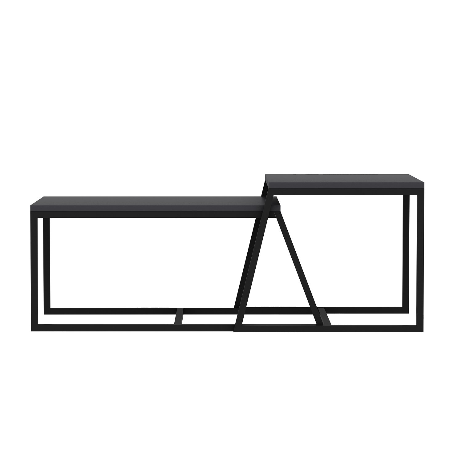 Masuta de cafea, Hanah Home, pal melaminat, antracit, 75x38x50 cm — imaginea 4