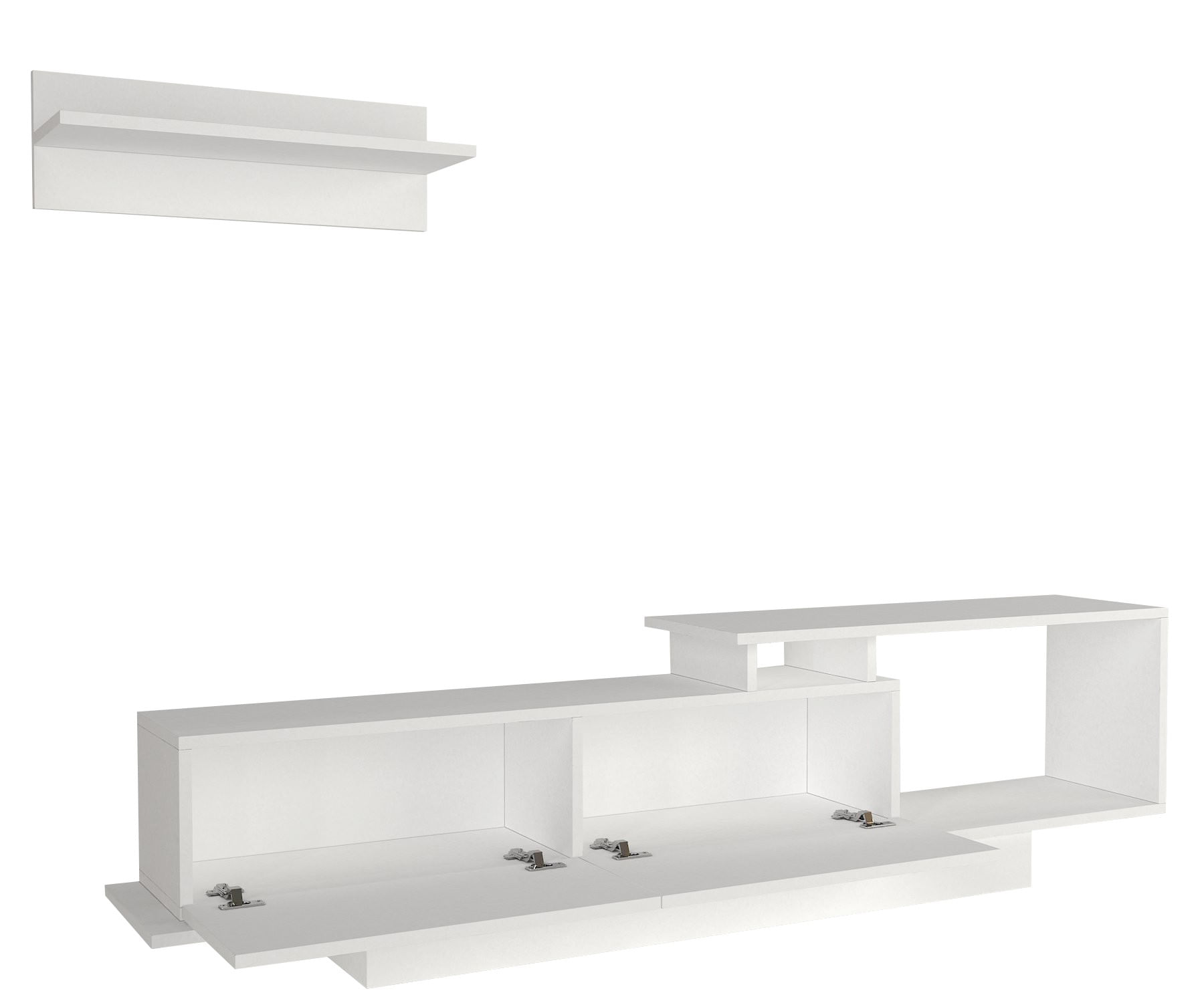 Comoda tv, Hanah Home, pal melaminat, alb, 180x45x29.6 cm — imaginea 8